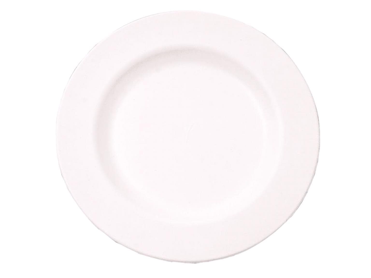 Teller aus Bagasse rund GOURMET ø 27 cm, weiss