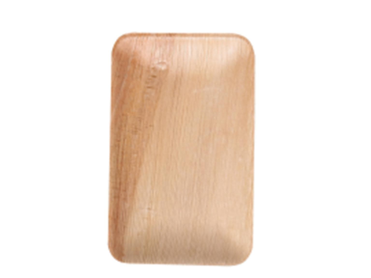 Palmblatt Teller rechteckig, natur 24 x 15.5 cm Höhe 1.5 cm