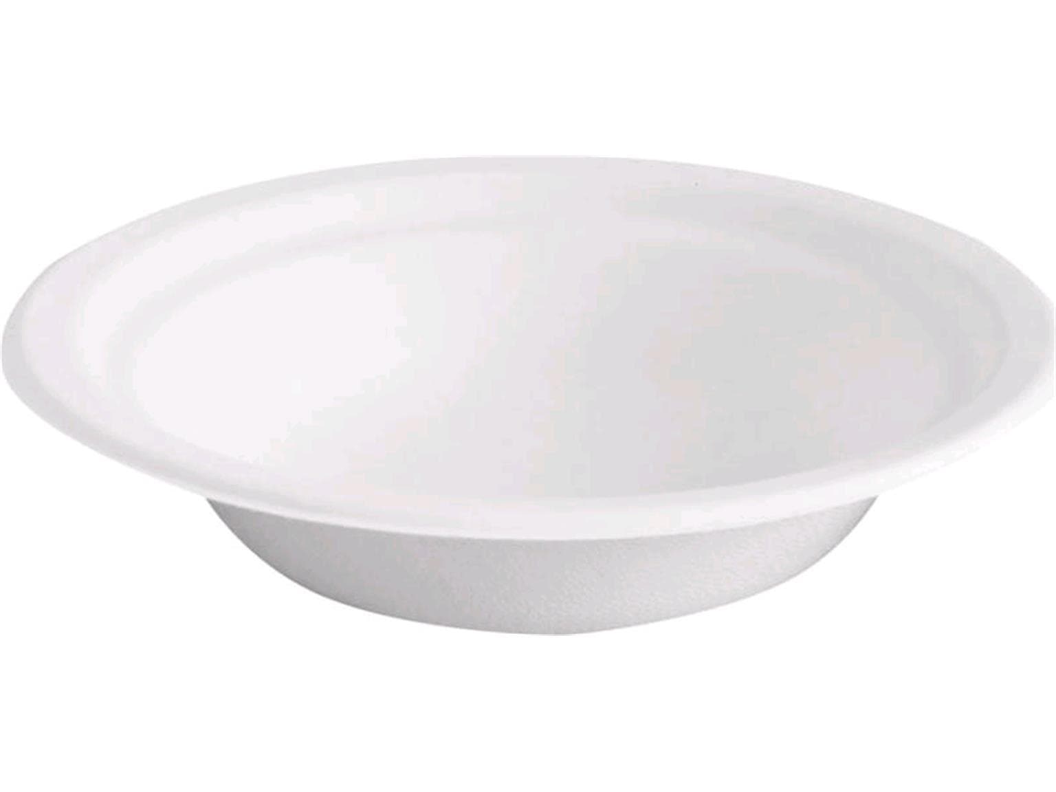 Schale aus Bagasse 680 ml, rund ø 19 cm, Höhe 4.0 cm, weiss