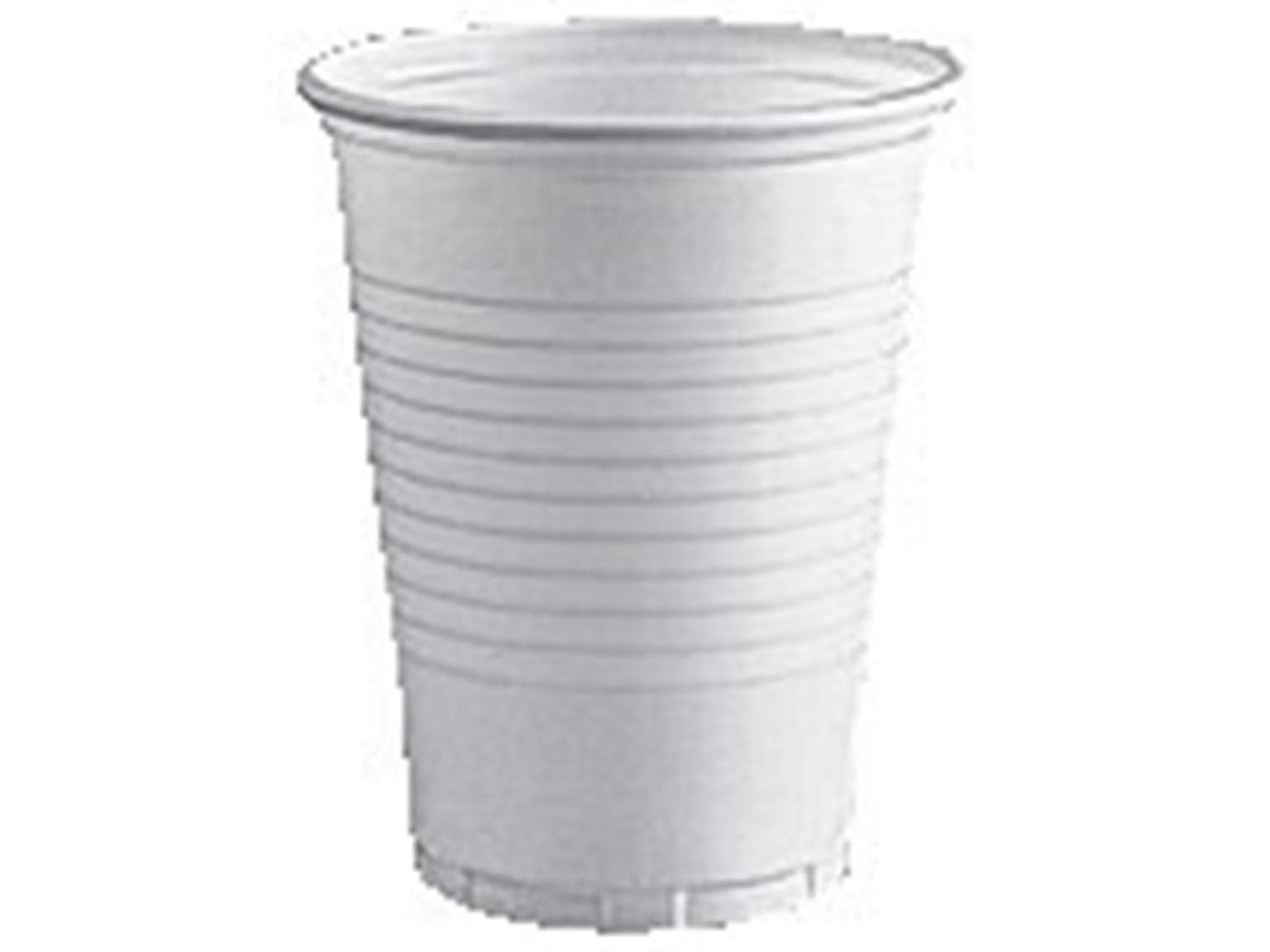 Trinkbecher aus PP, 2 dl, weiss, weich, mit Eichstrich, ø 70,3 mm, Höhe 98 mm