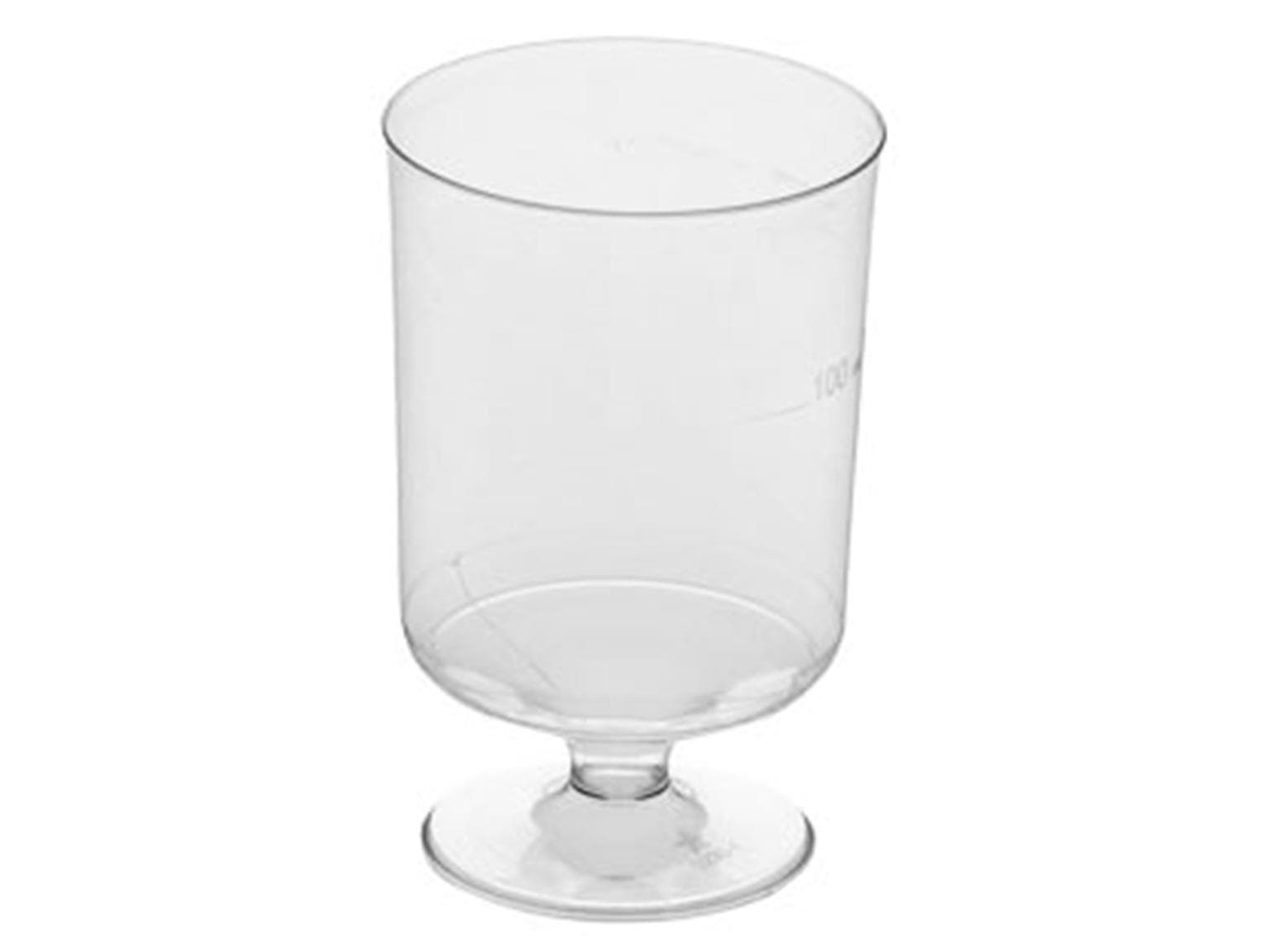 Weinglas mit Fuss 200 ml, transparent, mit Eichstrich