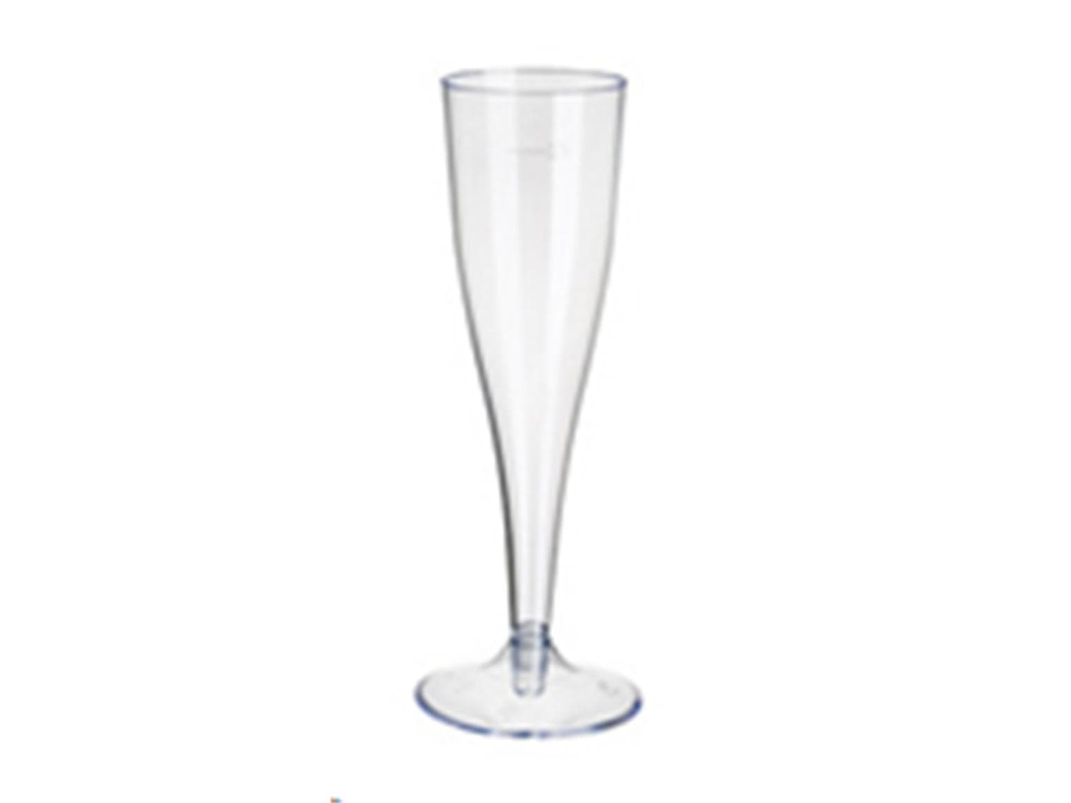 Sektglas zweiteilig mit Fuss 1 dl, klar (PS)