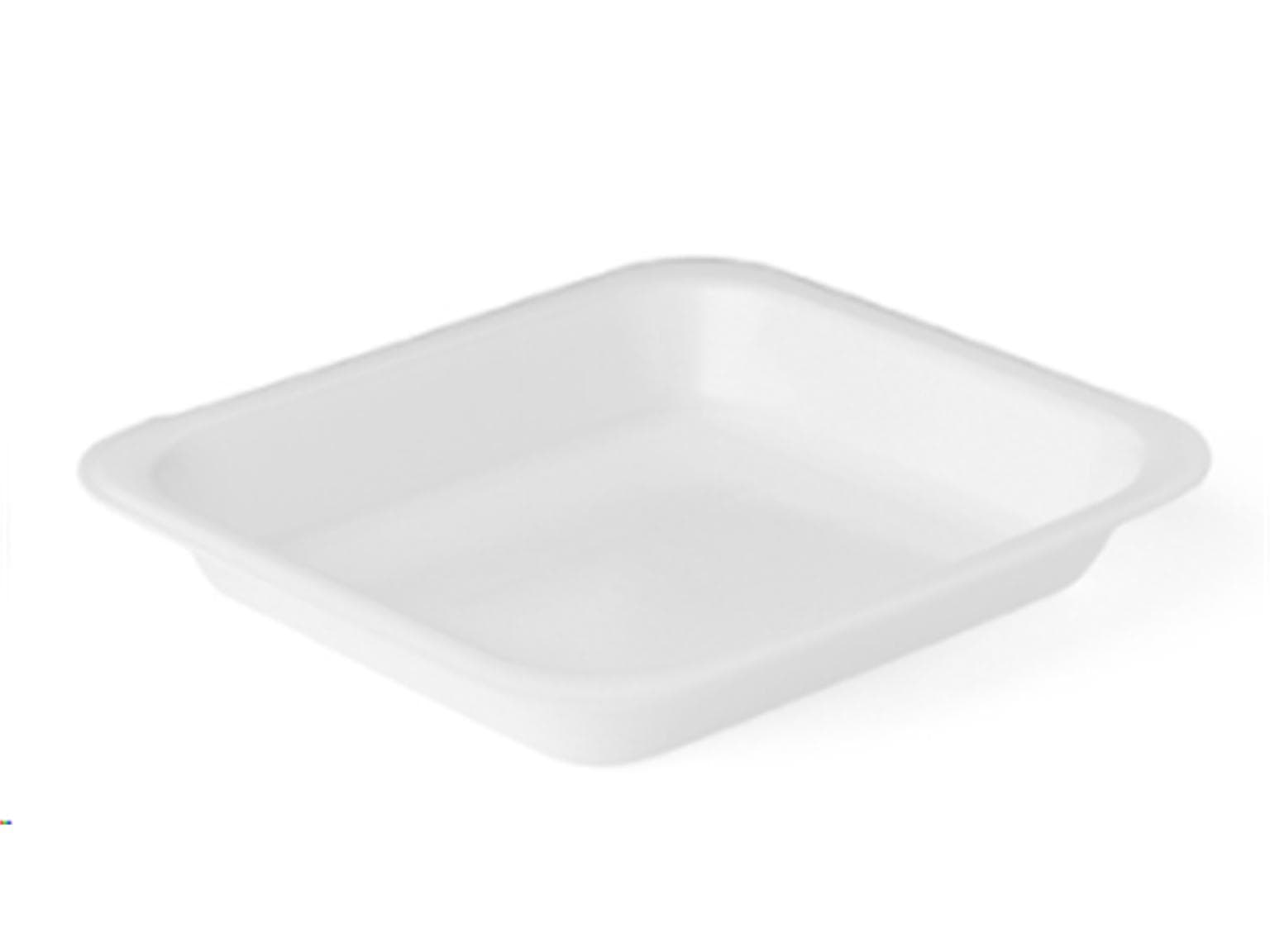 Menüschale Schaumpolystyrol (XPS), weiss 1-teilig, 265 x 247 x 42 mm,