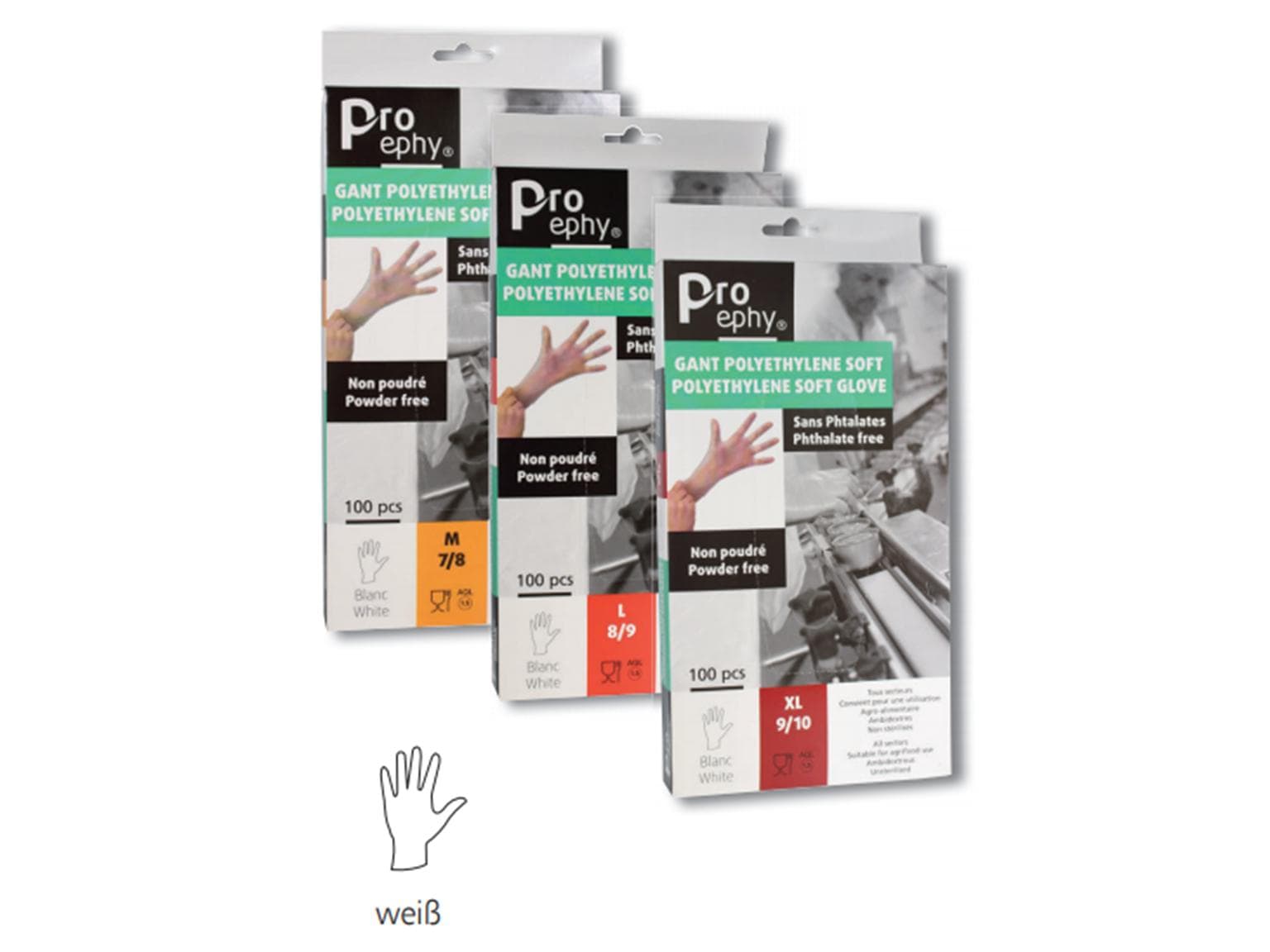 Einweghandschuhe TPE transparent, puderfrei, Grösse L