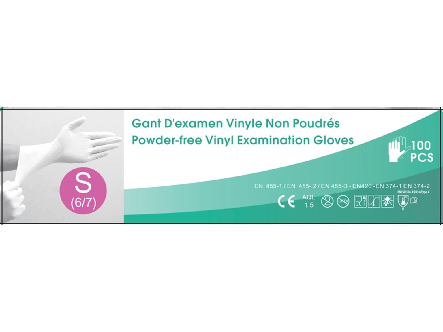 Handschuhe Vinyl, Grösse S, transparent, puderfrei, unsteril