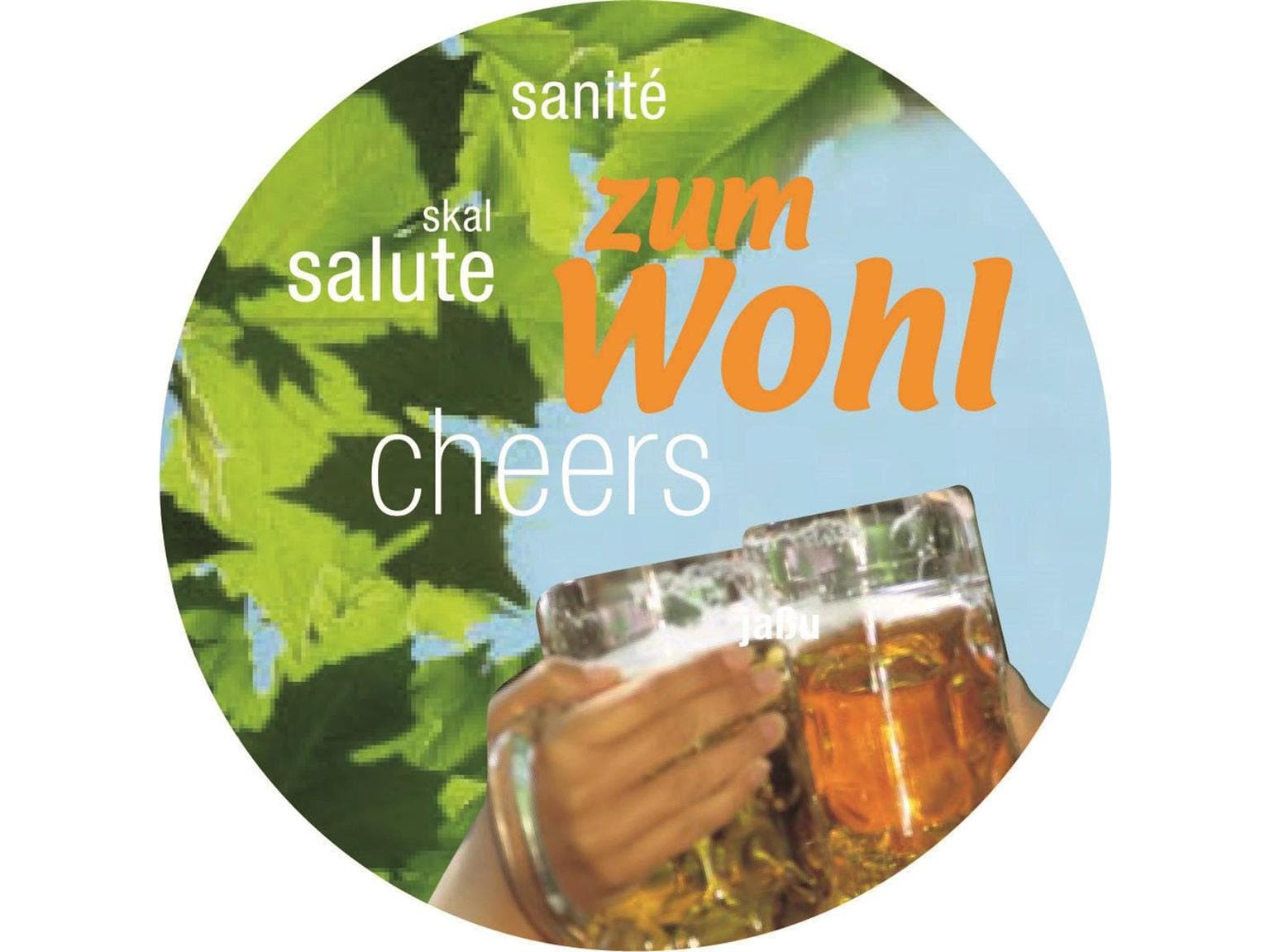 Caps Mattkarton, 60mm, "BIERGARTEN"