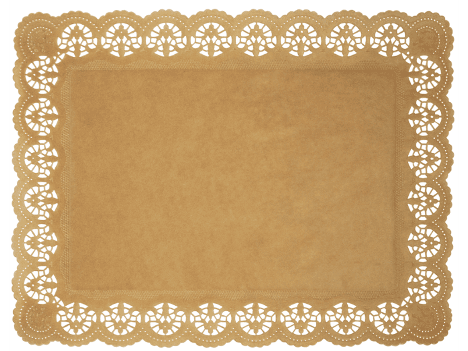 Tortenspitzen 46 x 36 cm, eckig, braun, unbedruckt, unbeschichtet