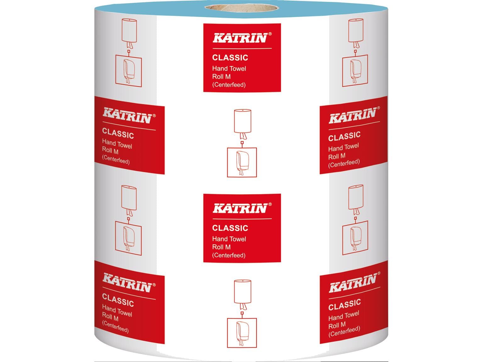 Putztuchrollen Katrin Classic M2, blau laminiert, 2-lagig, 20 x 37 cm, 148 lfm,