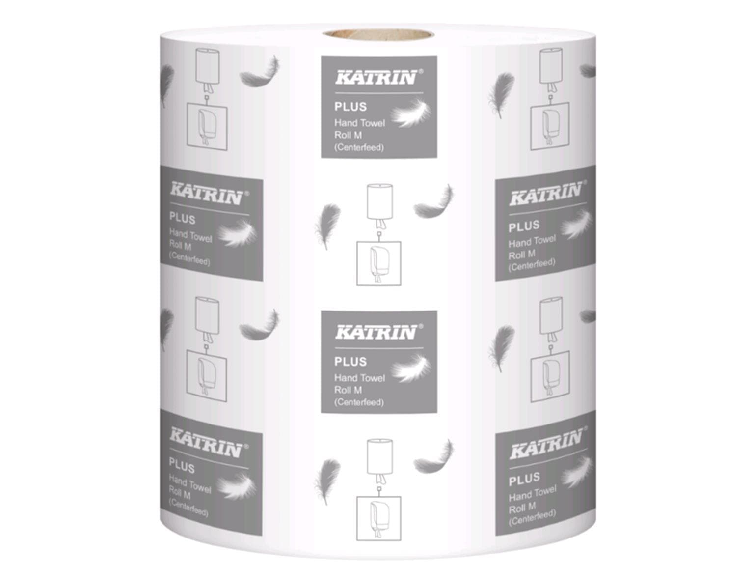 Putztuchrollen Katrin Plus M, hochweiss 1-lagig, 20.5 cm x 300 m, geprägt,