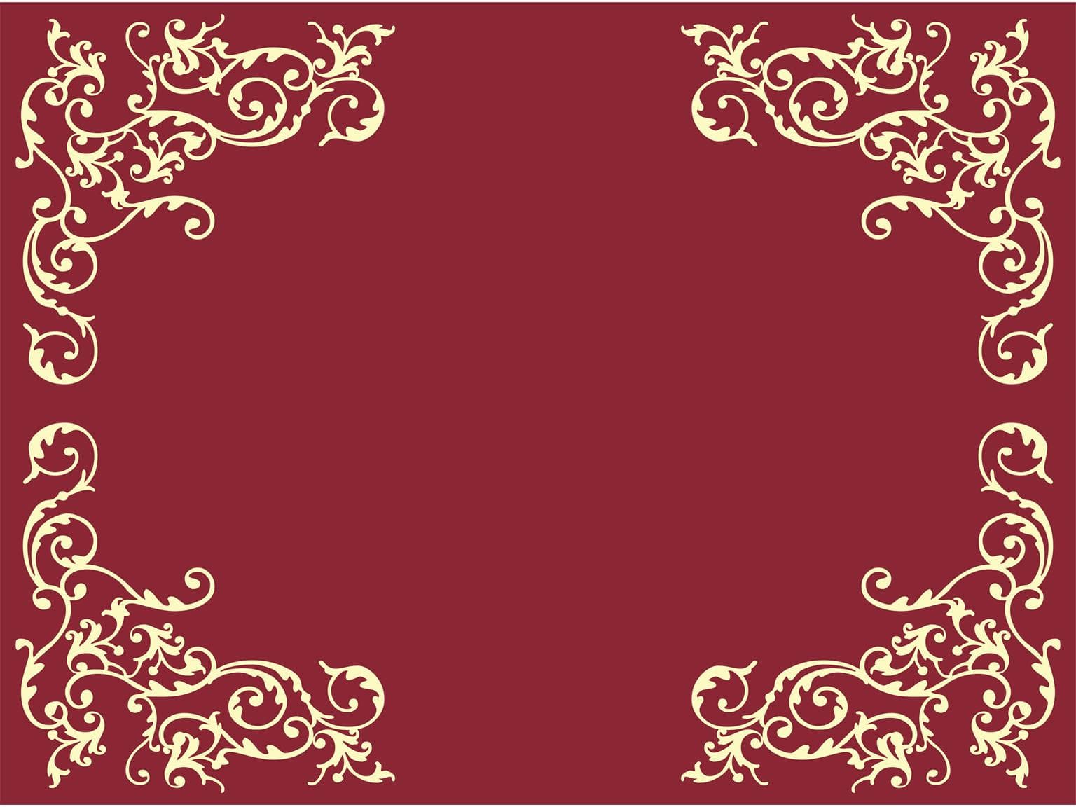 Tischset Airlaid 60 gm2, 40 x 30 cm bordeaux-creme, "POMP"