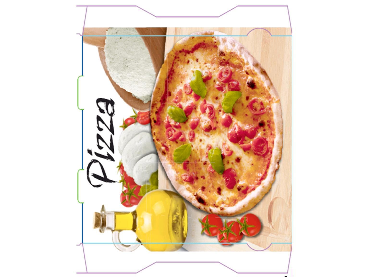 Pizzakarton 32 x 32 x 3 cm AM Qualität Kraft 1209, Neutraldruck