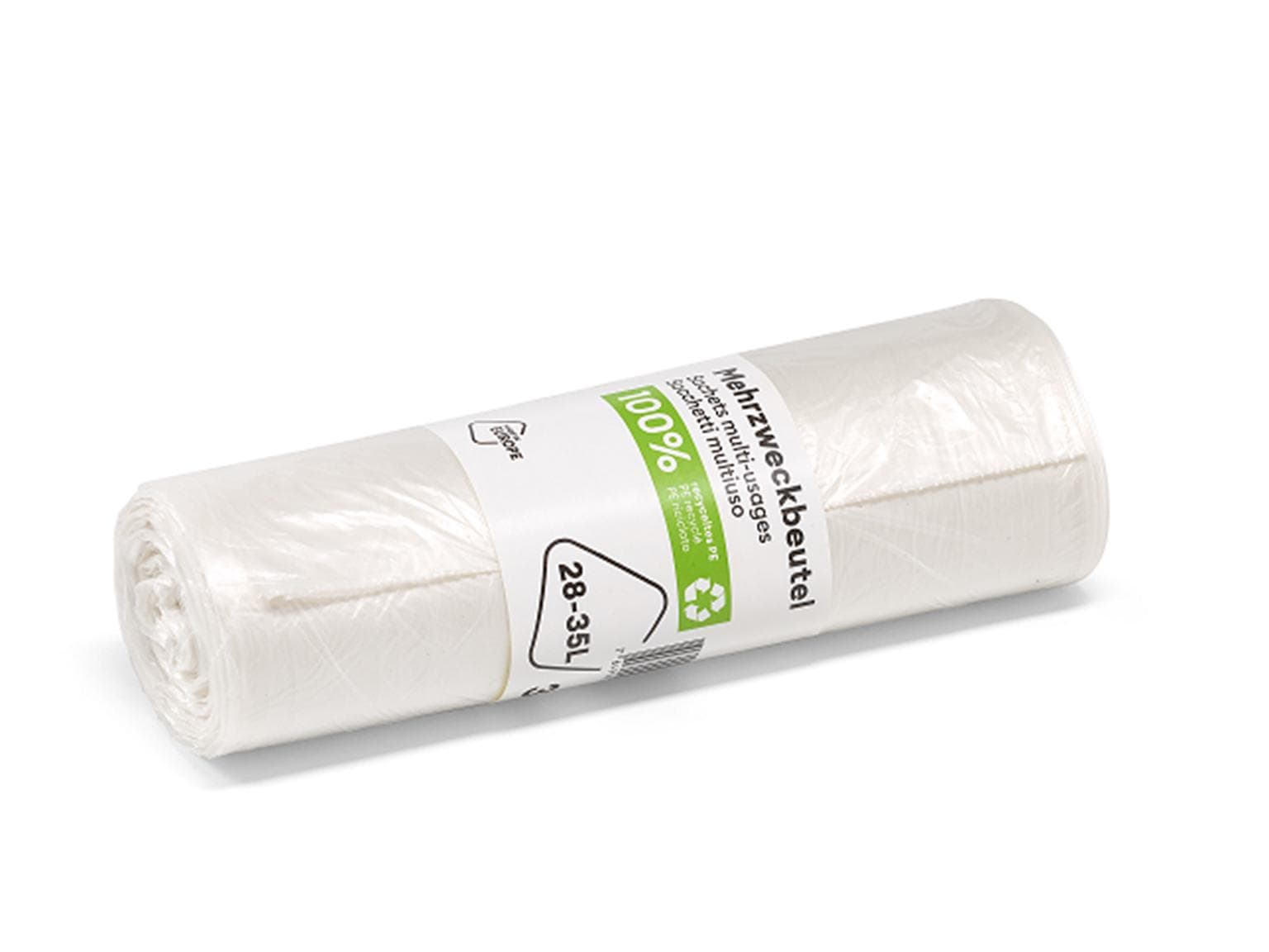 Einlagebeutel 8 my, 28-35 Liter transparent, 550 x 600 mm, Recycling