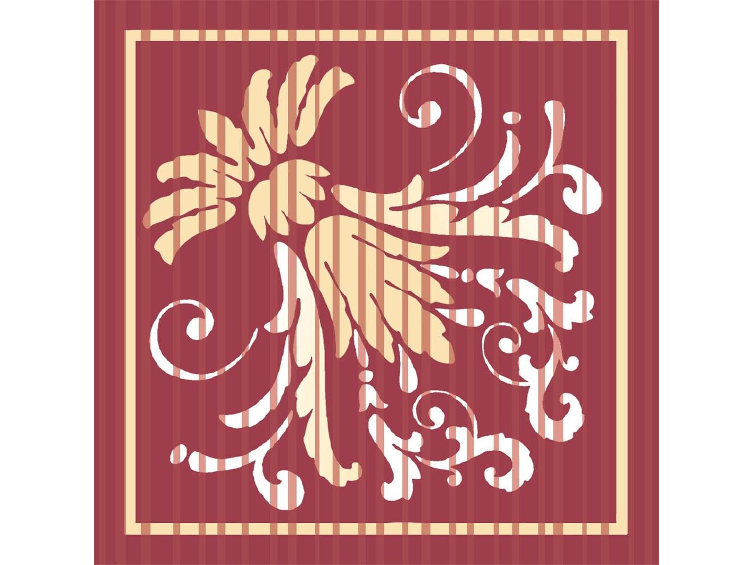 Tassenuntersetzer Tissue 9-lg, 90x90 mm, "LETIZIA" bordeaux