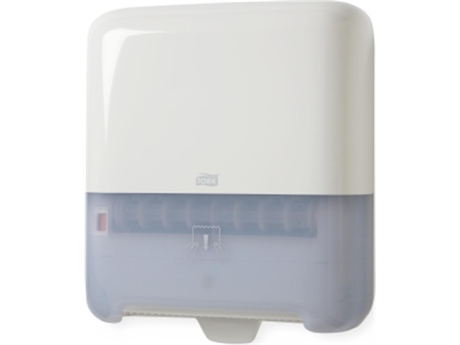 Rollenhandtuchspender Tork Elevation H1 B337 x H372 x T203 mm, Kunststoff weiss