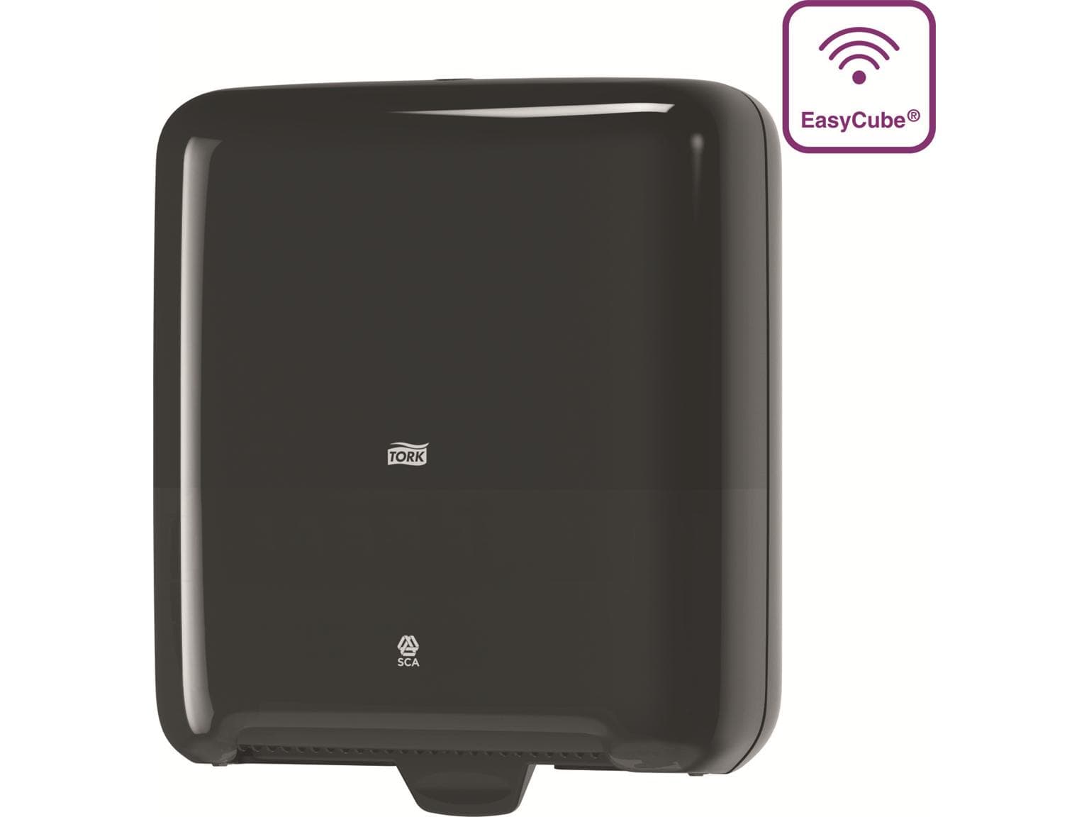 Rollenhandtuchspender Tork Elevation H1 B337 x H372 x T203mm, Kunststoff schwarz