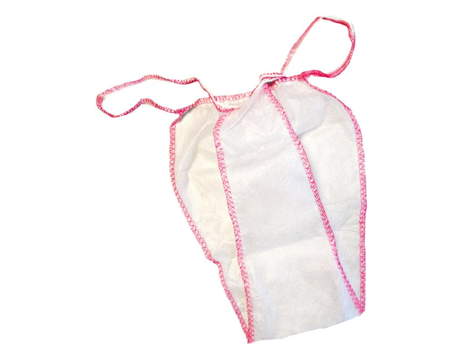 Einweg Slip für Frauen, Stringform universal, weiss, aus PP-Vlies