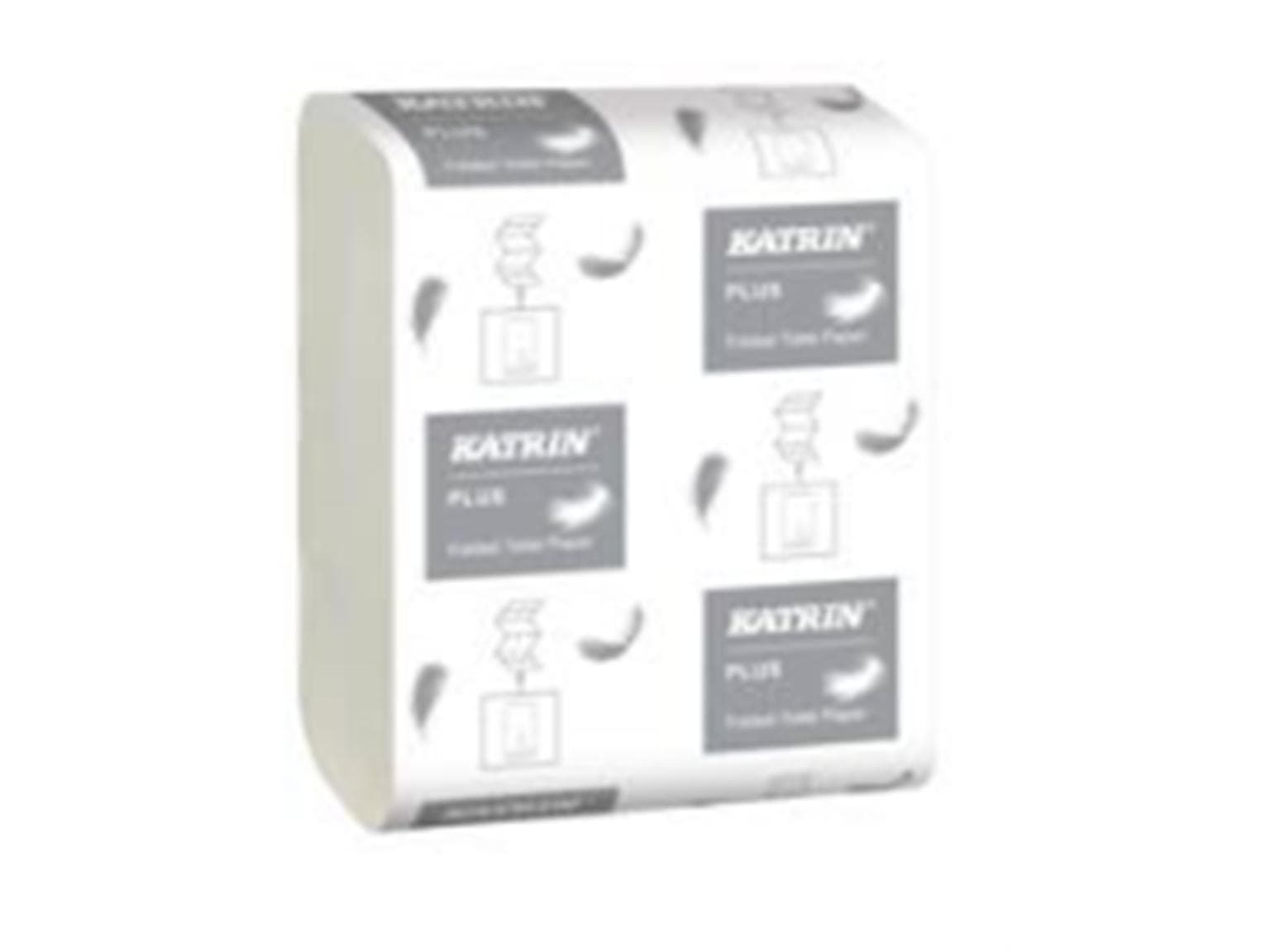 Einzelblatt-Toilettenpapier, Katrin Premium, weiss, 10.3 x 23 cm, 2-lagig,
