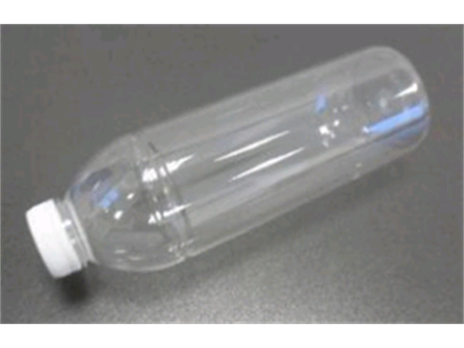 PET-Getränkeflaschen, Inhalt 1000 ml, Flachboden, transparent, mit weissem