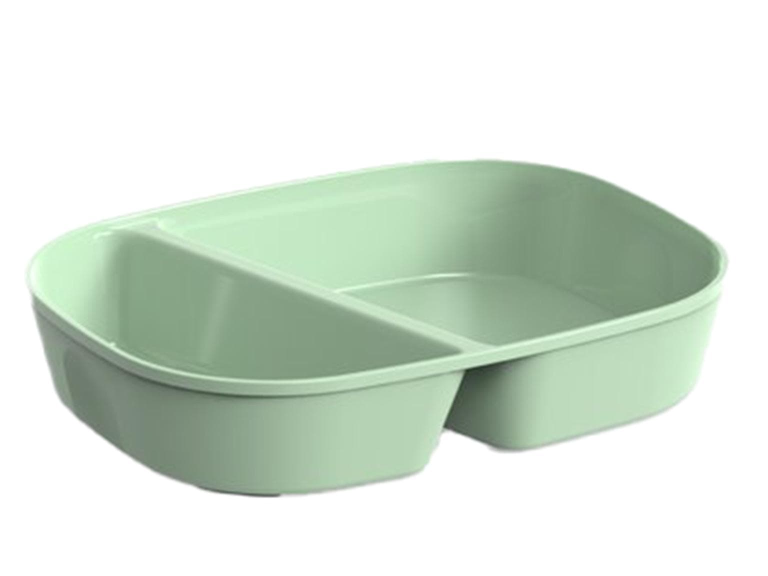 Menüschale mit Deckel, 2-geteilt 236 x 181 x 47 mm , avocadogrün