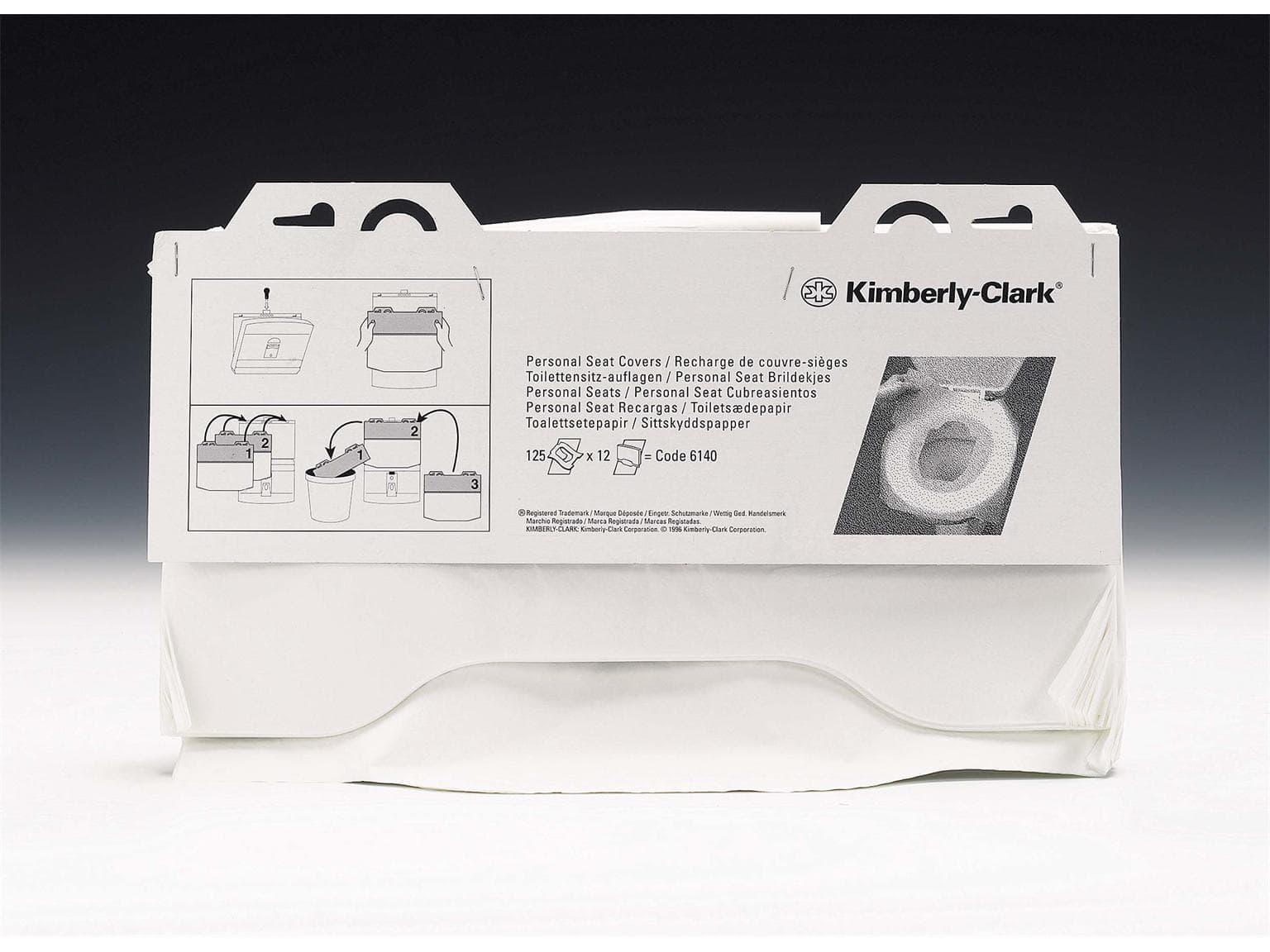 Toilettensitzauflagen Kimberley-Clark weiss, 39.3 cm x 38.1 cm