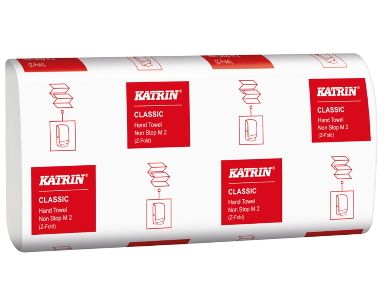 Falthandtücher Katrin Classic, weiss 2-lagig, 20.3 x 24 cm, Non Stop M2 S