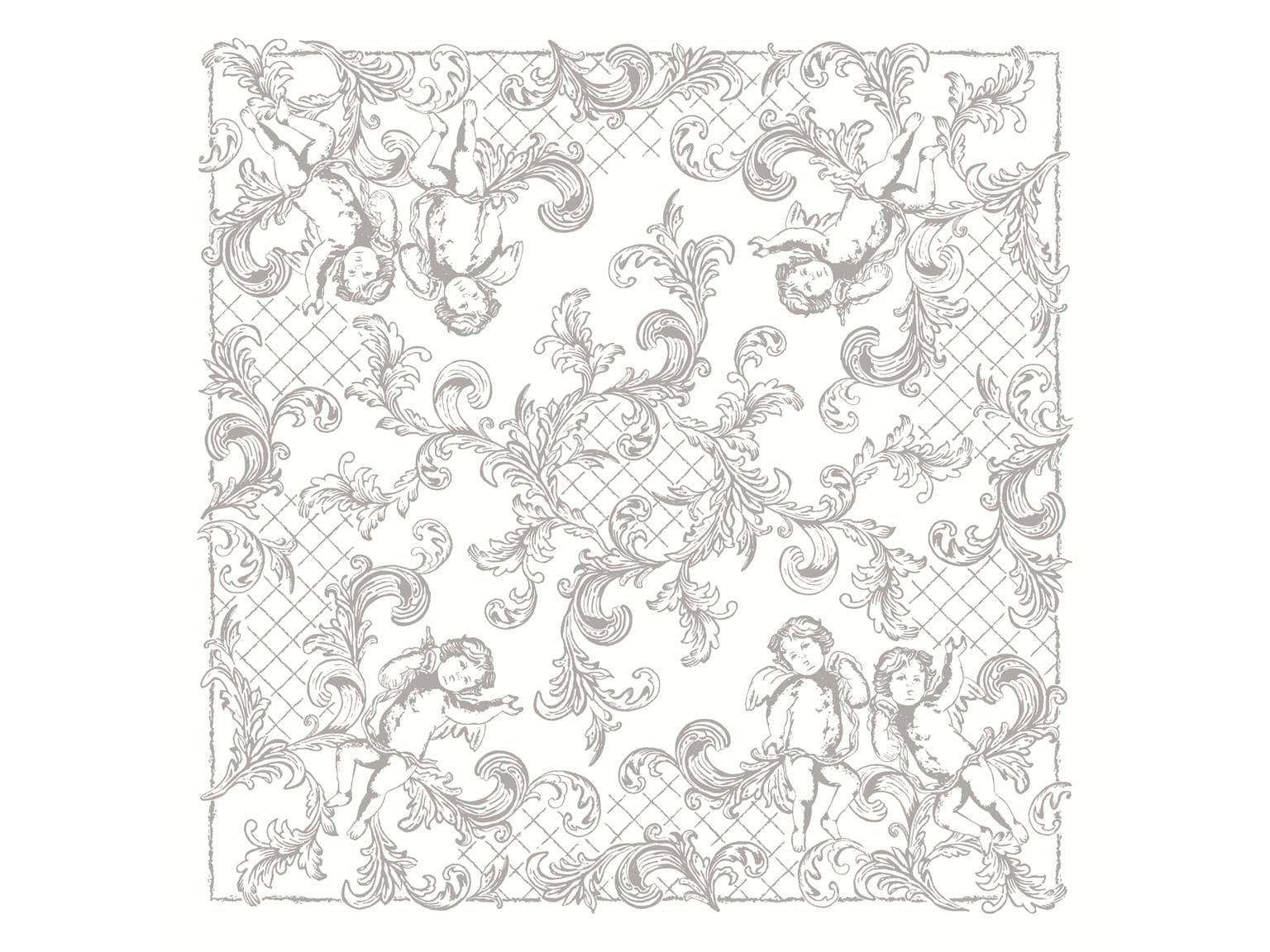 Tischdecken Airlaid 70 gm2, 100 x 100 cm 1/4 Falz, silber, "GABRIEL"