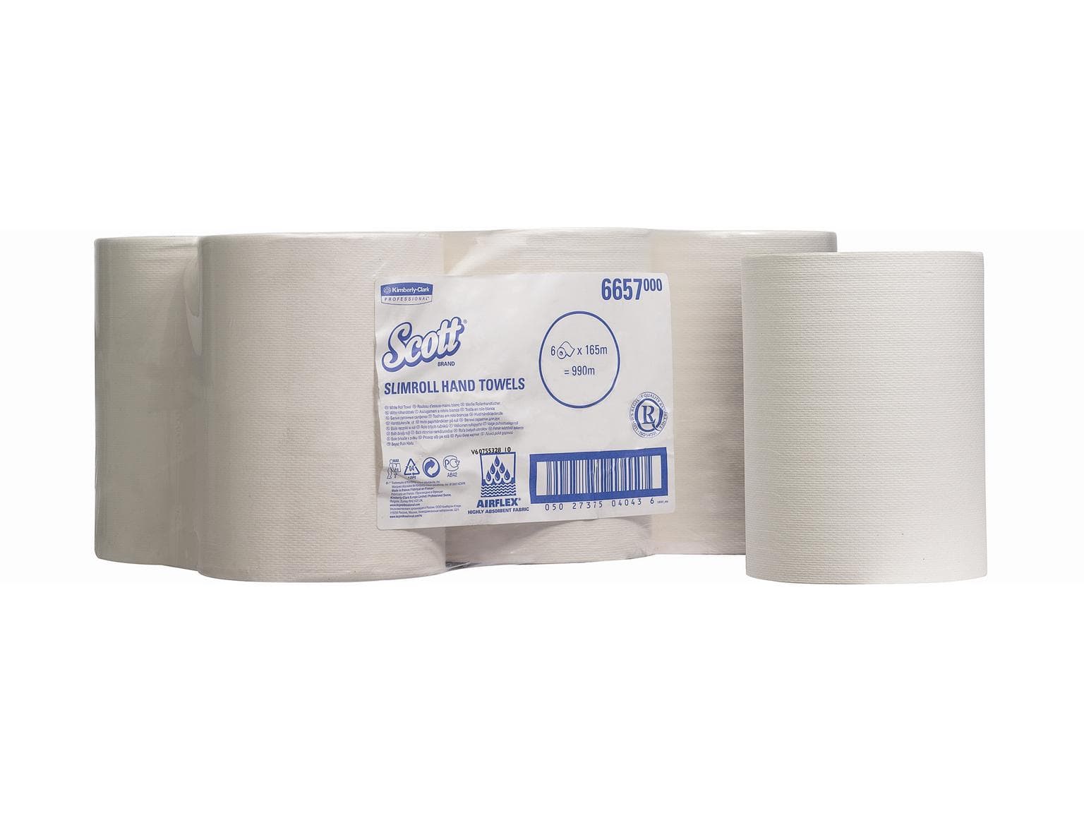 Rollenhandtücher zu Slimroll-Spender SCOTT weiss, 1-lagig, AIRFLEX Material