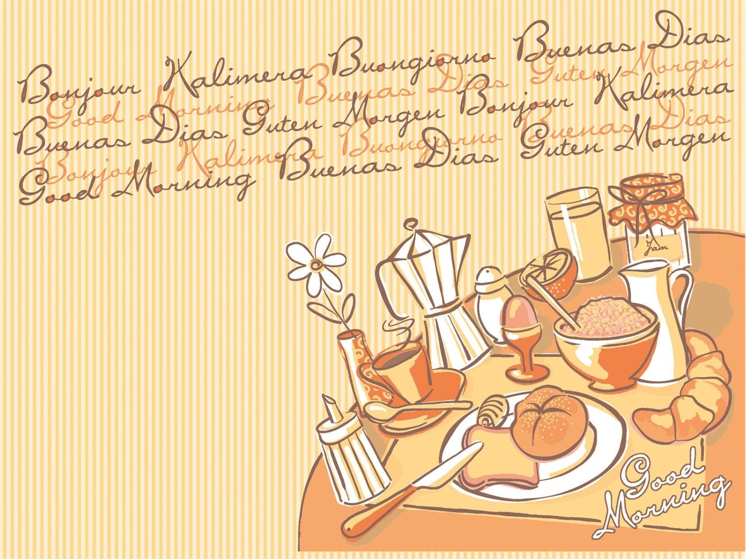 Tischset Airlaid, 40 x 30 cm, "NEW" Day - Frühstück Tischset