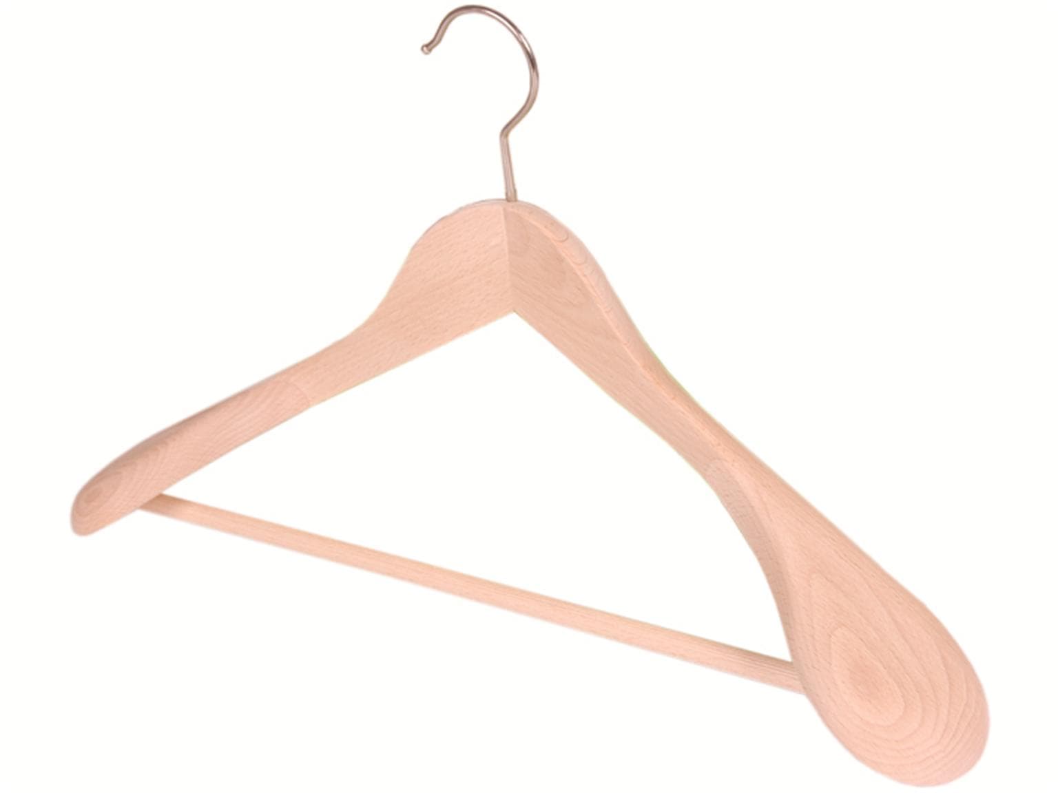 Kleiderbuegel Holz für Anzuege Buchenholz FSC, mit drehbarem Haken