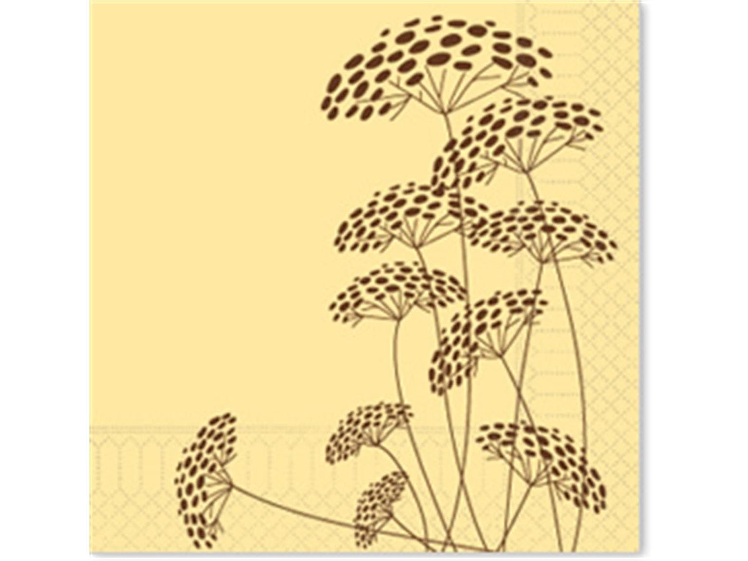 Servietten 4-lagig, 40 x 40 cm, 1/4 Falz mit Standarddruck "THAI" beige