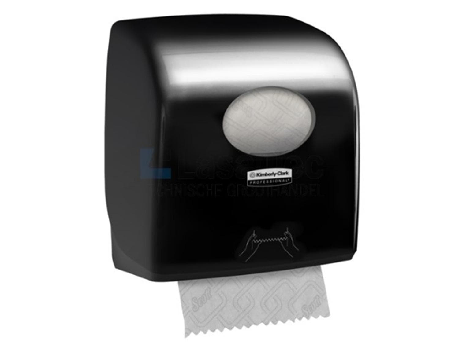 Aquarius Rollenhandtuchspender, schwarz 374 x 297 x 248 mm, schwarz, Kunststoff