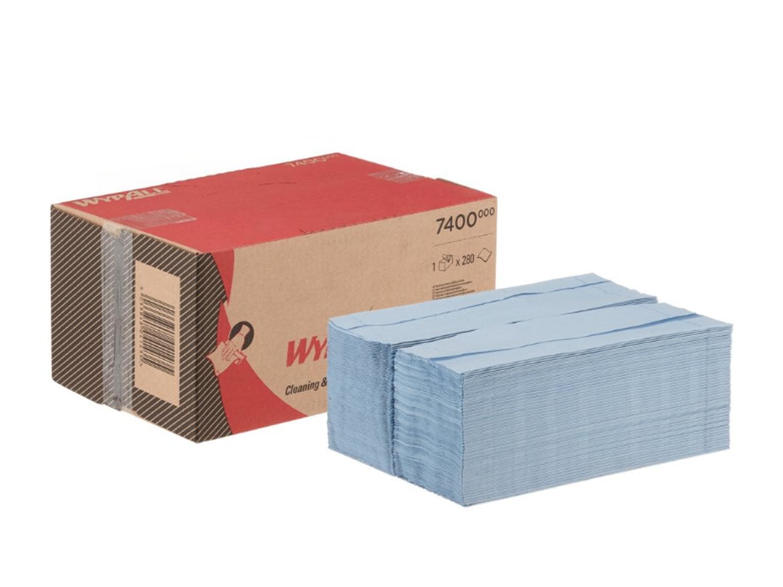 Putztuchrollen Wypall L20 blau 2-lagig 33 x 42 cm, in Brag Box, 280 Tücher