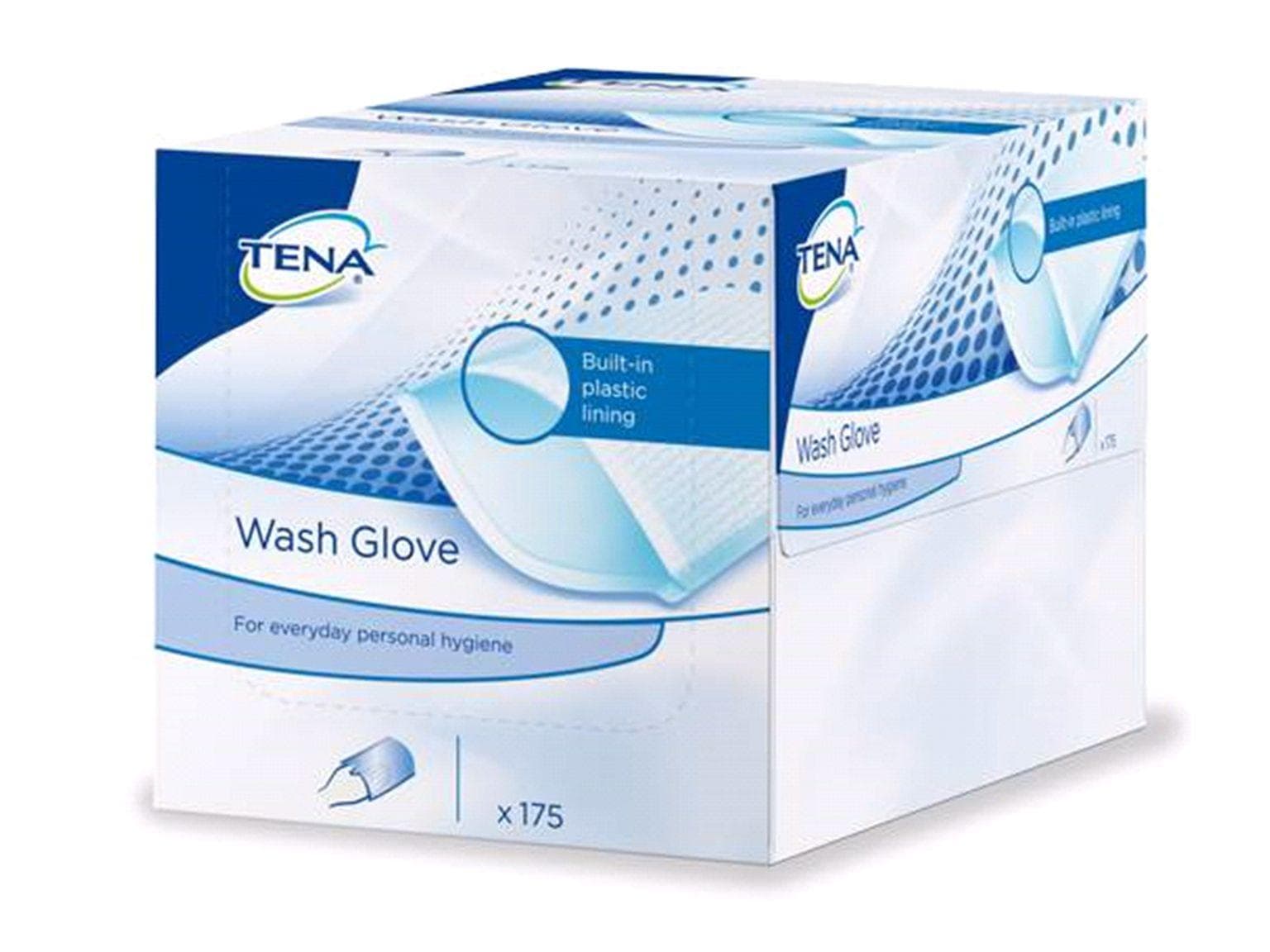 Tena Wash Glove Super mit Folie, plastifiziert, 16.5 x 25.0 cm