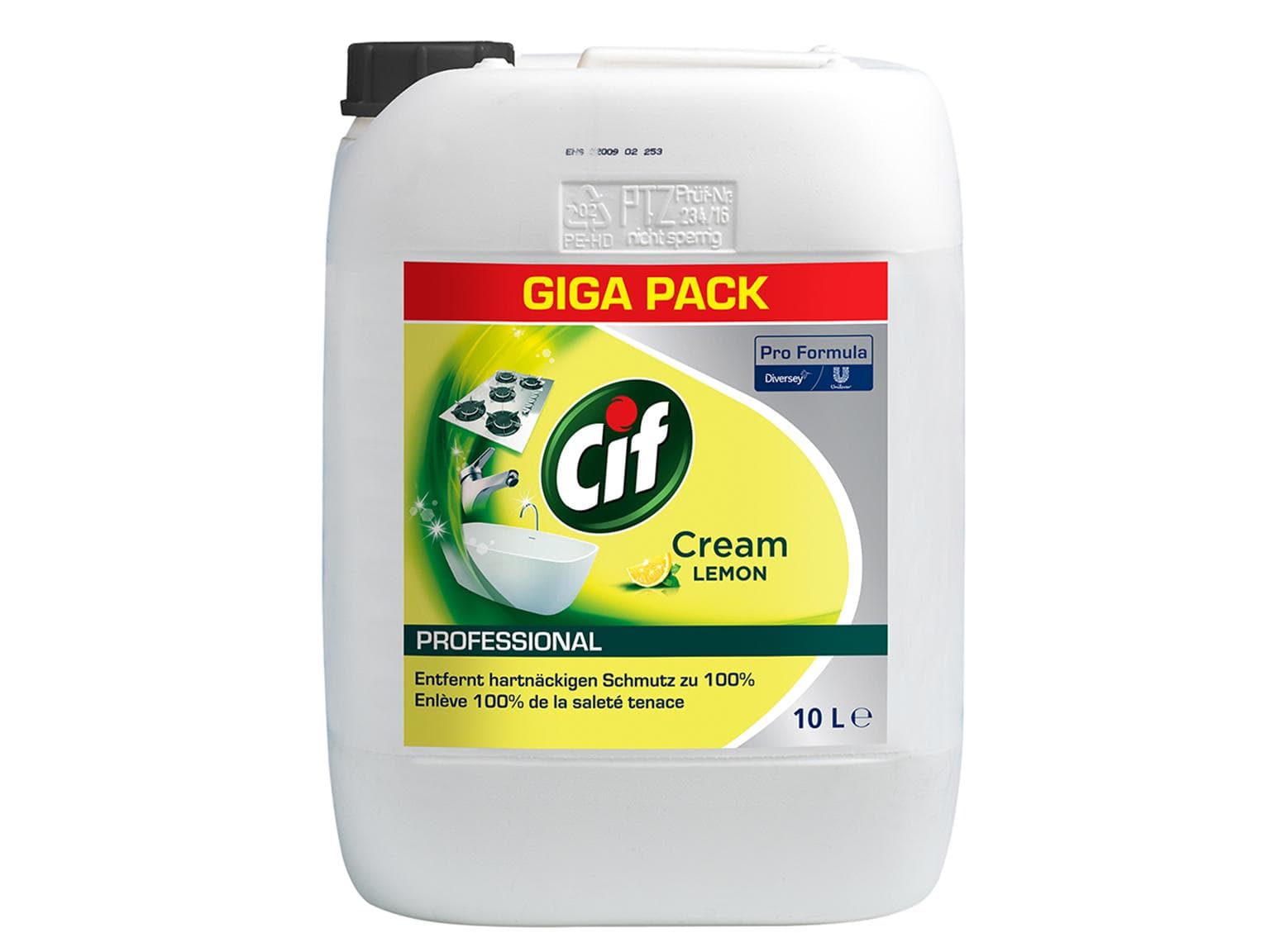 Cif Professional Crème Lemon, leistungs- fähiger Reiniger für hartnäckige und