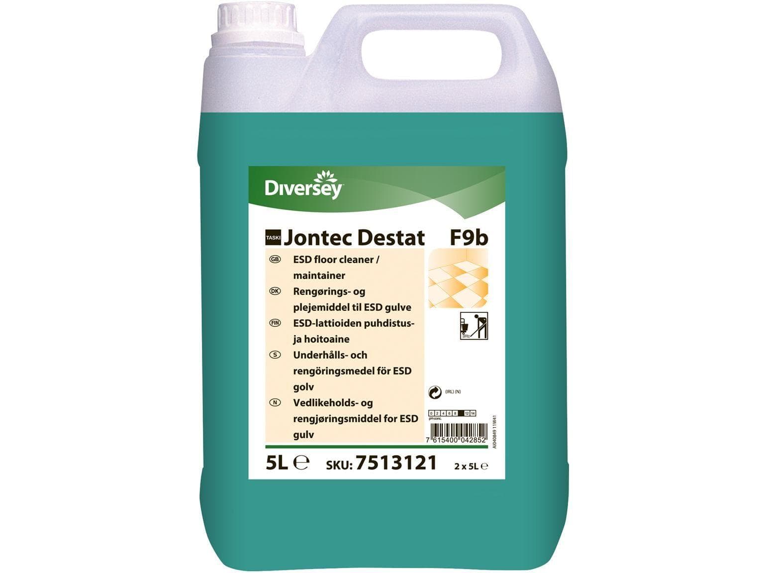 Bodenreinigungs- und Pflegeprodukt TASKI Jontec Destat F9b, 2 x 5L Kanister