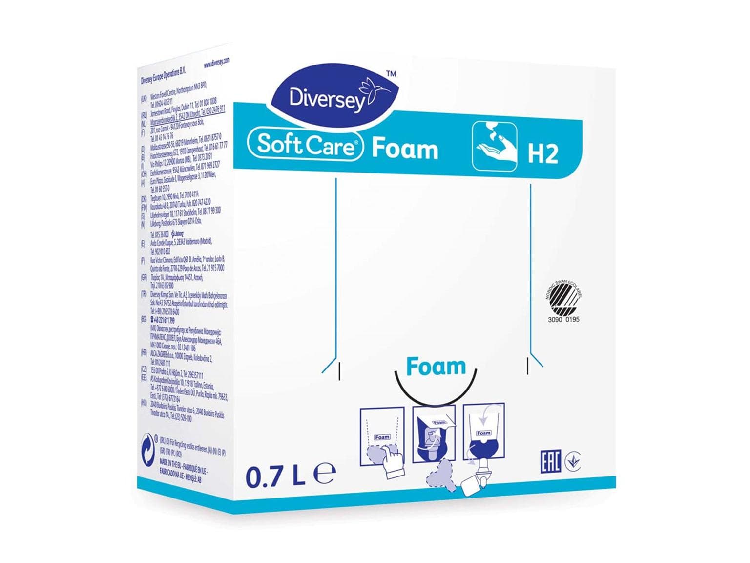 Schaumseife TASKI Soft Care Foam H2, 6 x 0.7L Kartusche