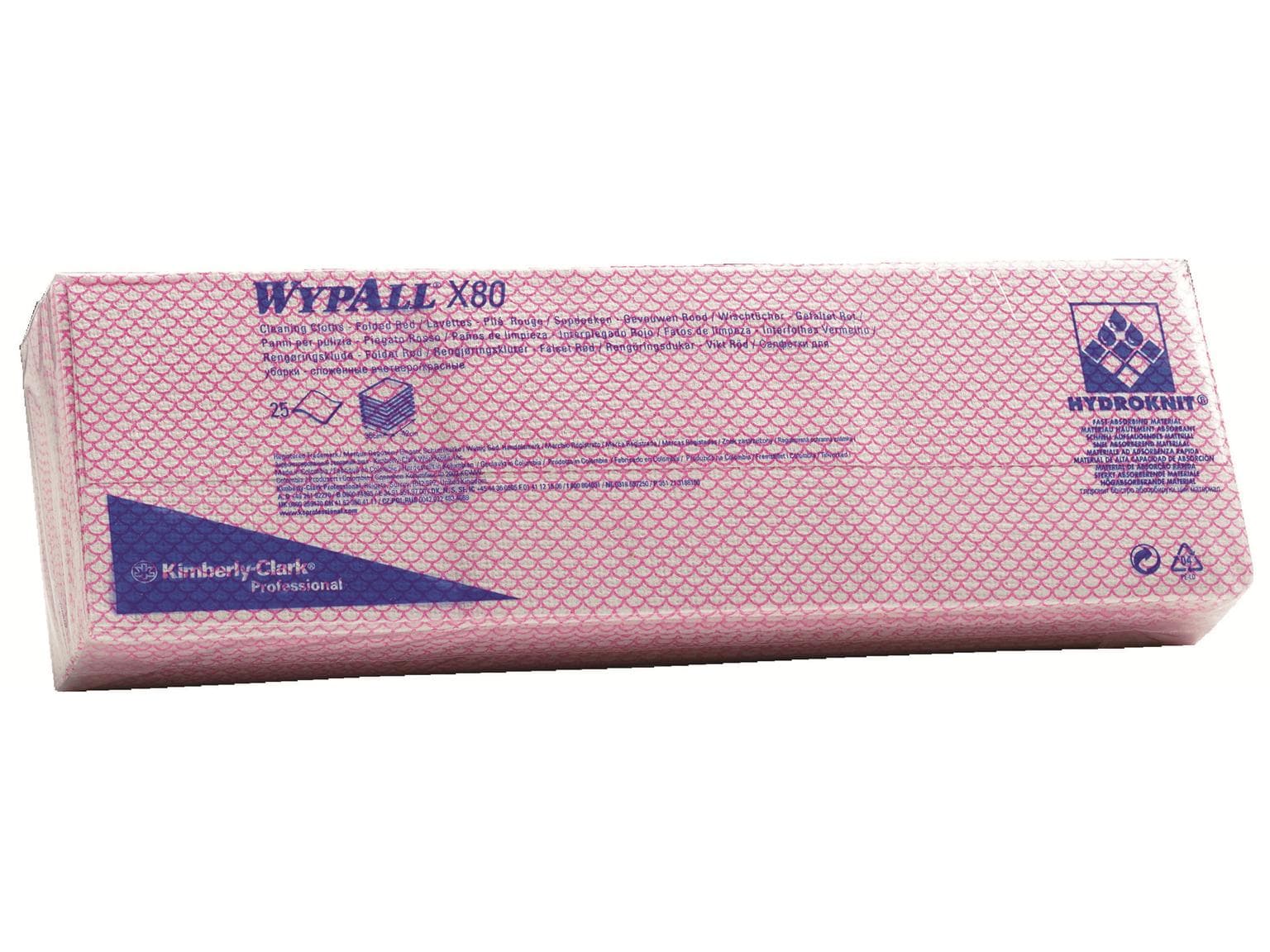 Putztücher Wypall X80 rot 35 x 42 cm geprägt Interfold