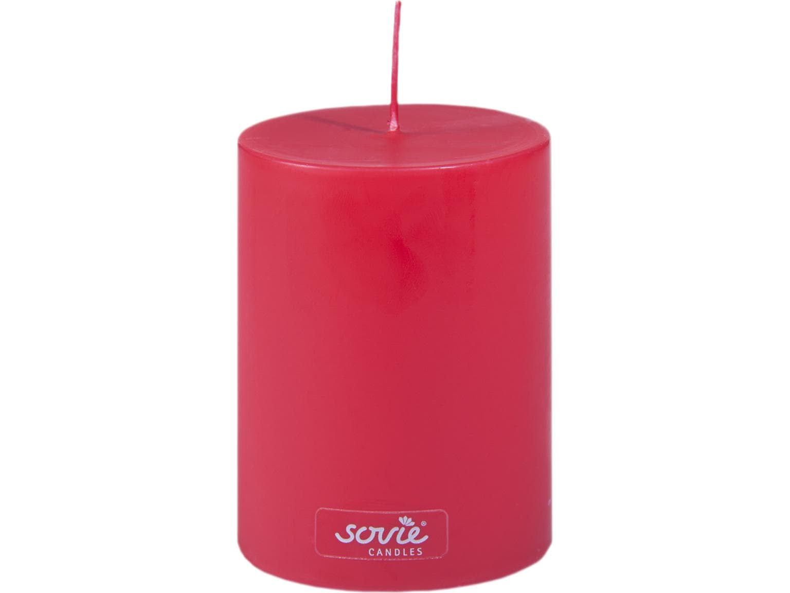 Stumpenkerzen, Ø 70 mm x 100 mm, rot
