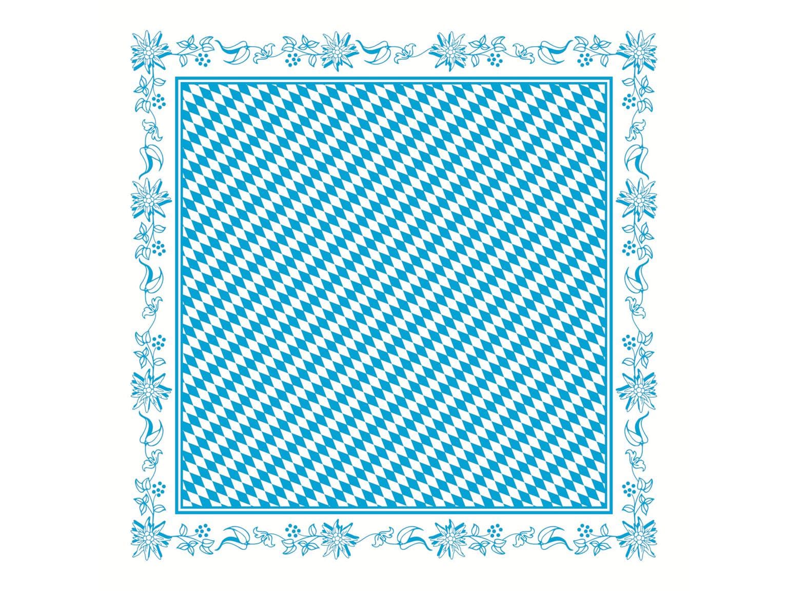 Tischdecken Papier 40 g, 80 x 80 cm, "BAYERN" Rauten