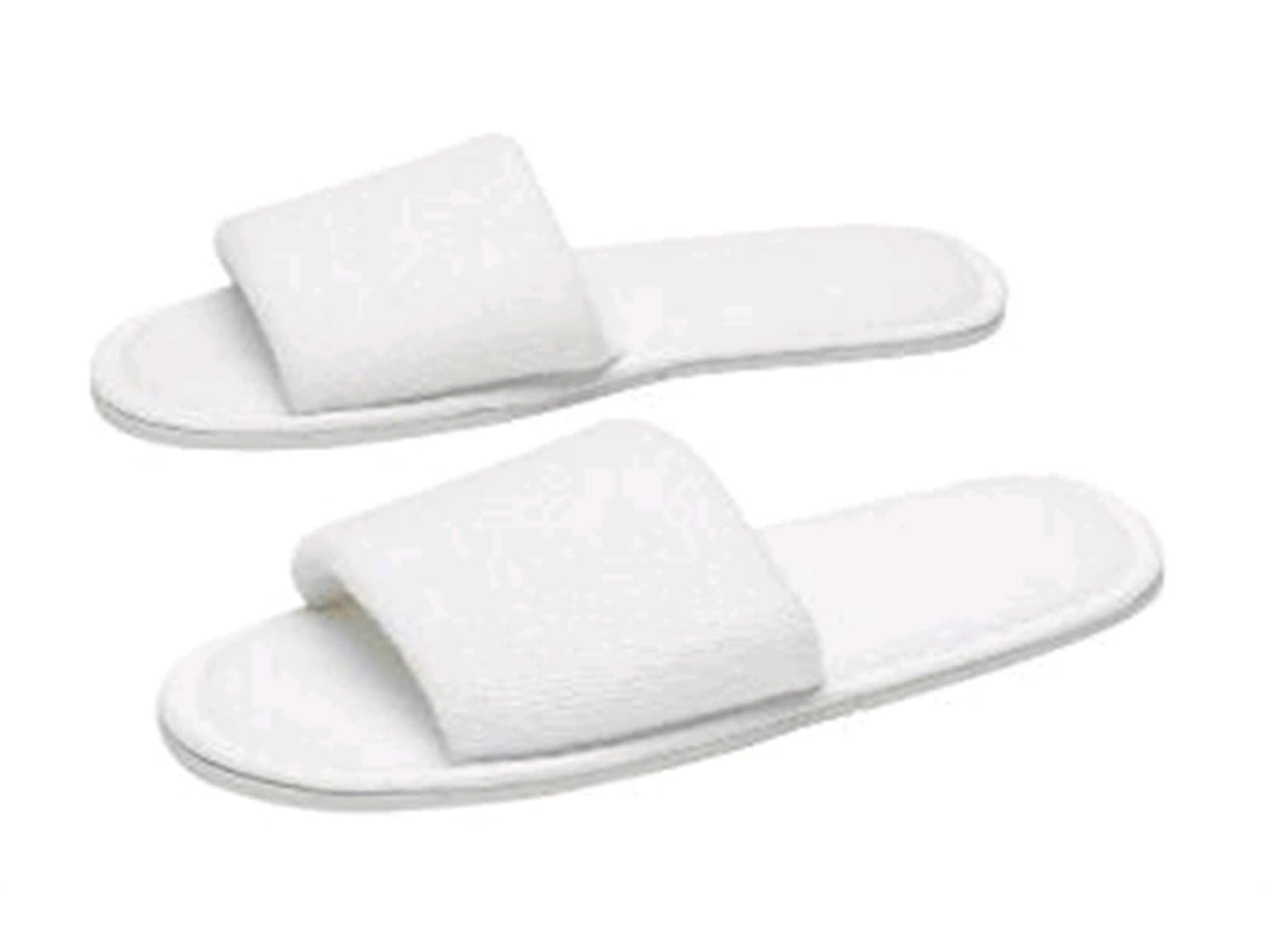 Frottee-Slipper für Kinder, weiss, neutral, 21 cm, strukturierte 4 mm