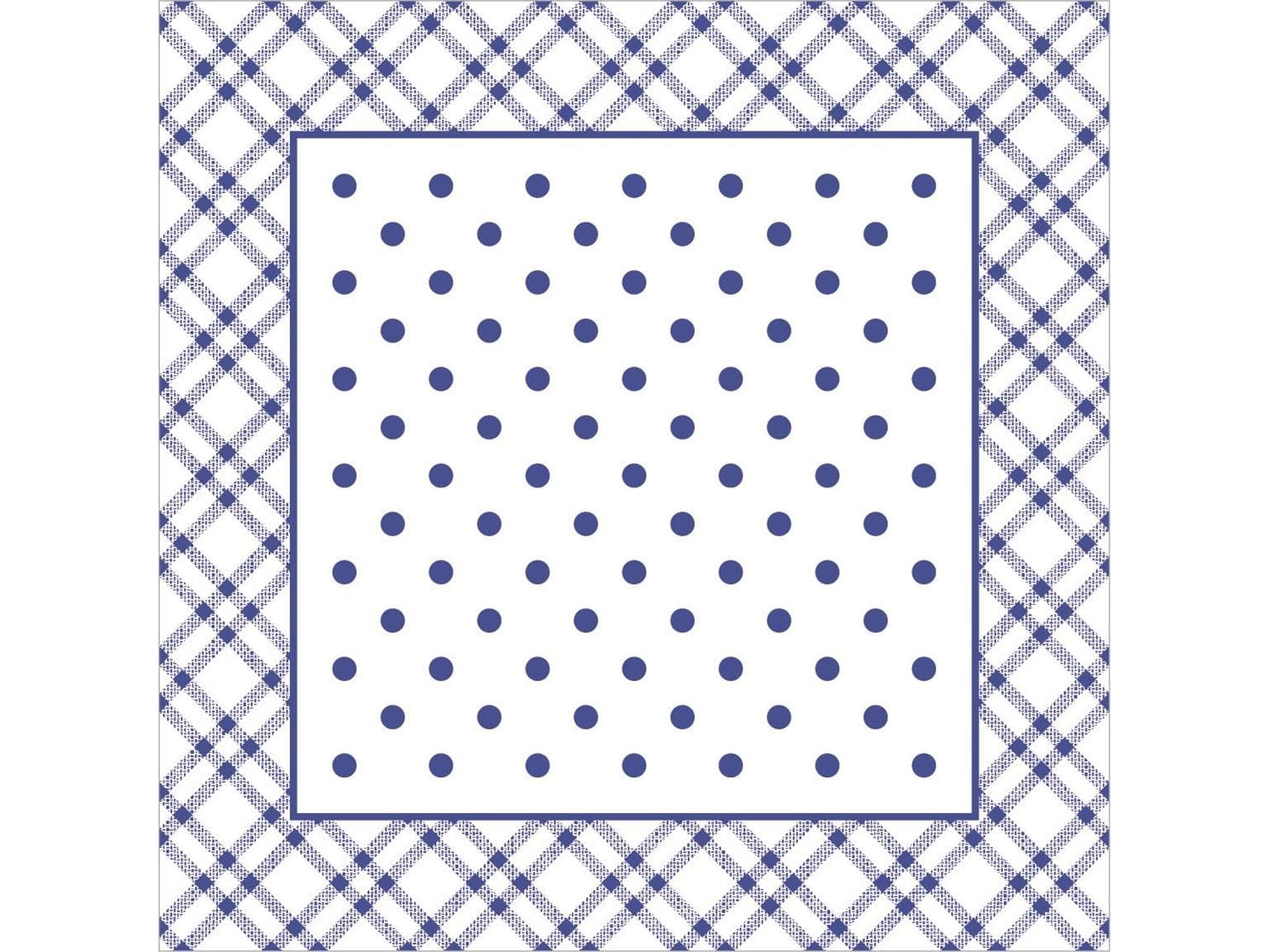 Dessous de verre en papier ouate + feuille, 95x95mm, bleu « ANTONIA »