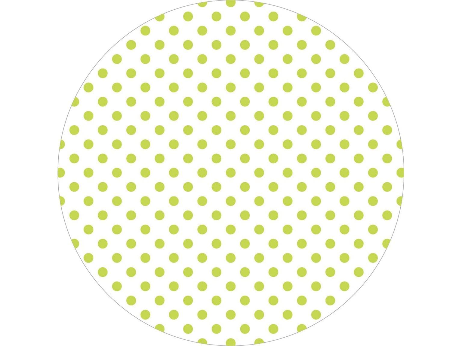 Dessous de verre en tissu + feuille, ø 90 mm, "ANTONIA" citron vert