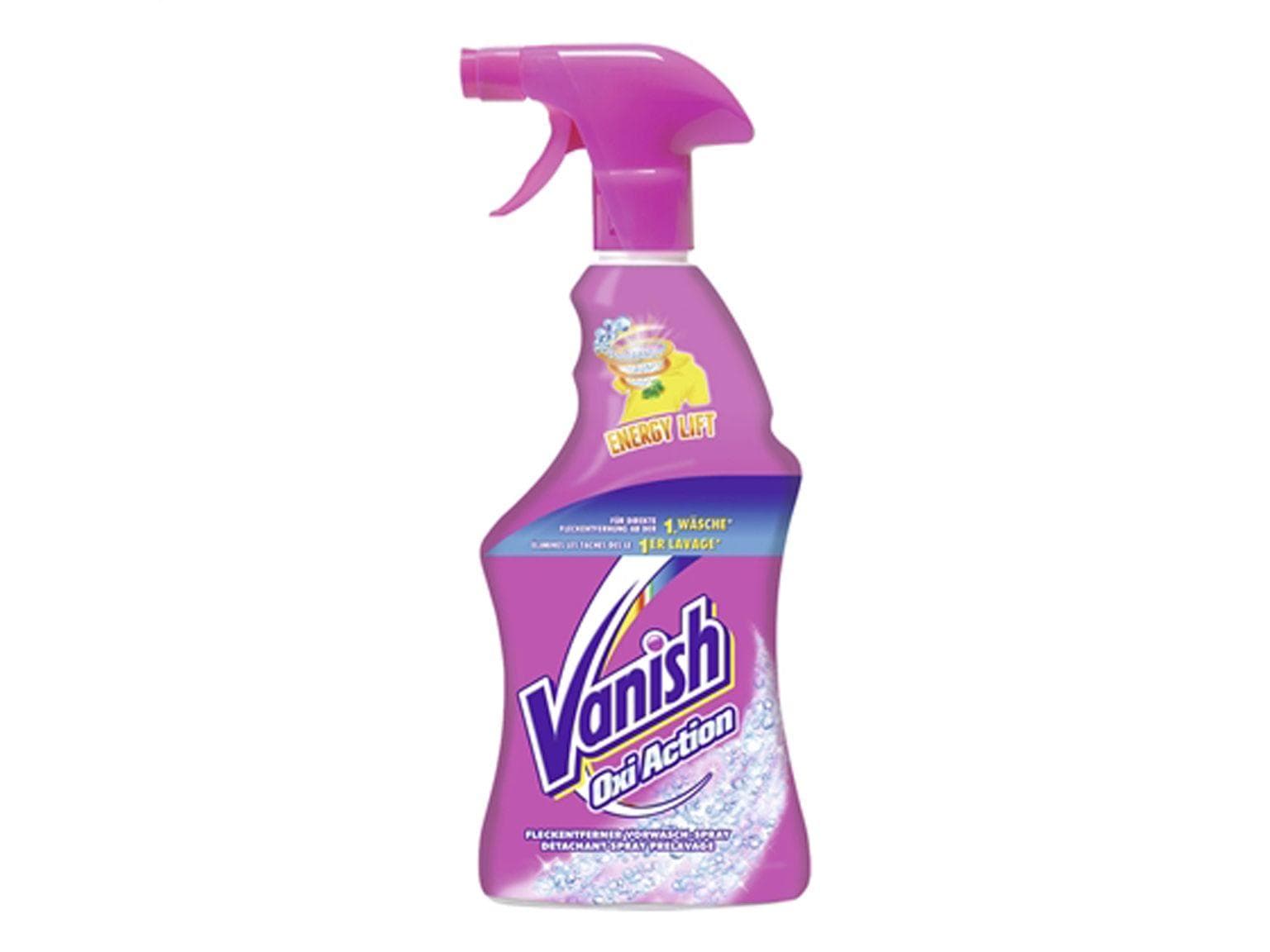 Vanish Oxi Action Fleckenentferner Spray geeignet für weisse und farbechte Wäsche