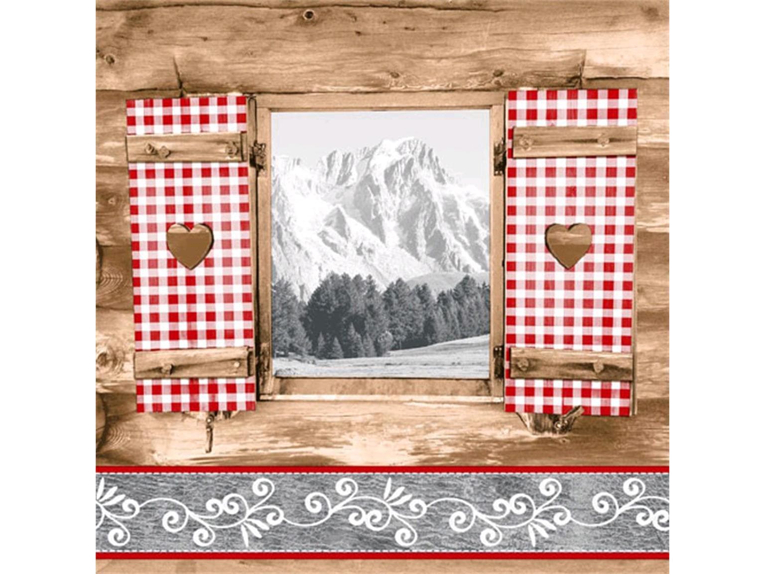 Servietten Airlaid 65 gm2, 40 x 40 cm, 1/4 Falz, "ALMBLICK"