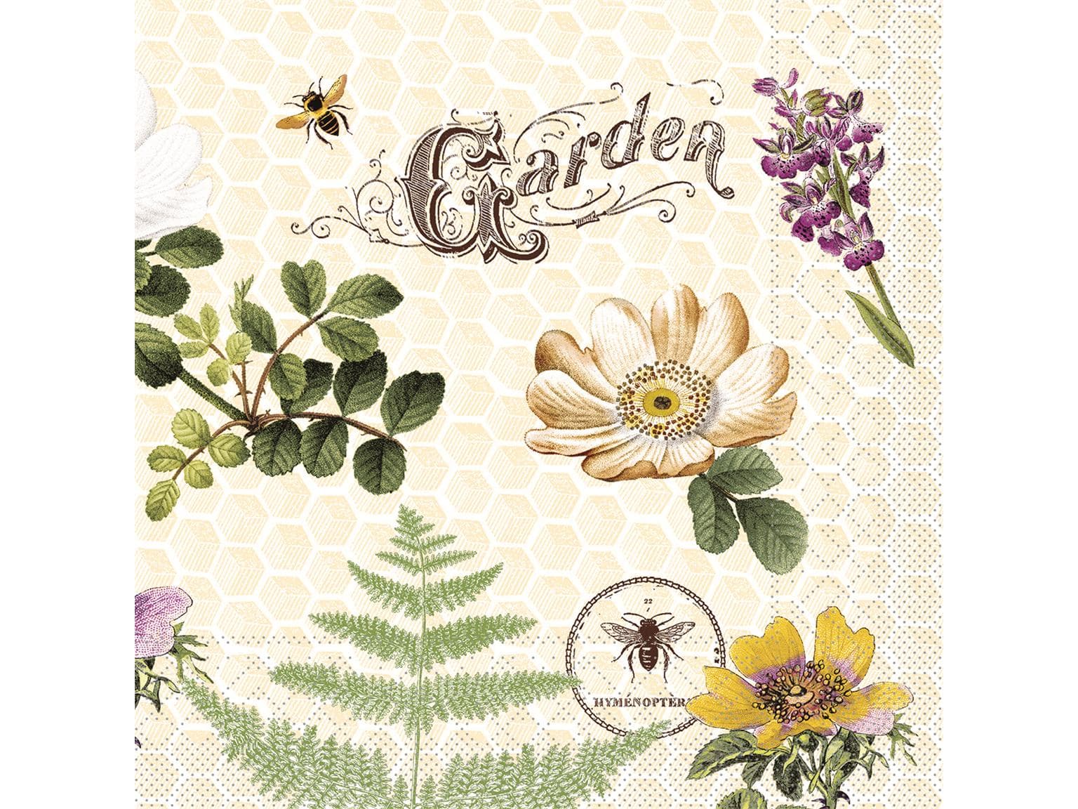 Servietten Tissue 3-lagig, 33 x 33 cm, 1/4 Falz, Bee-Keeping