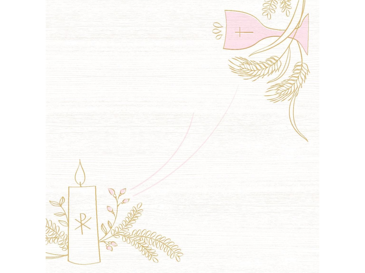 Servietten Airlaid, 40 x 40 cm, 1/4 Falz, "KOMMUNION " rosa/grau