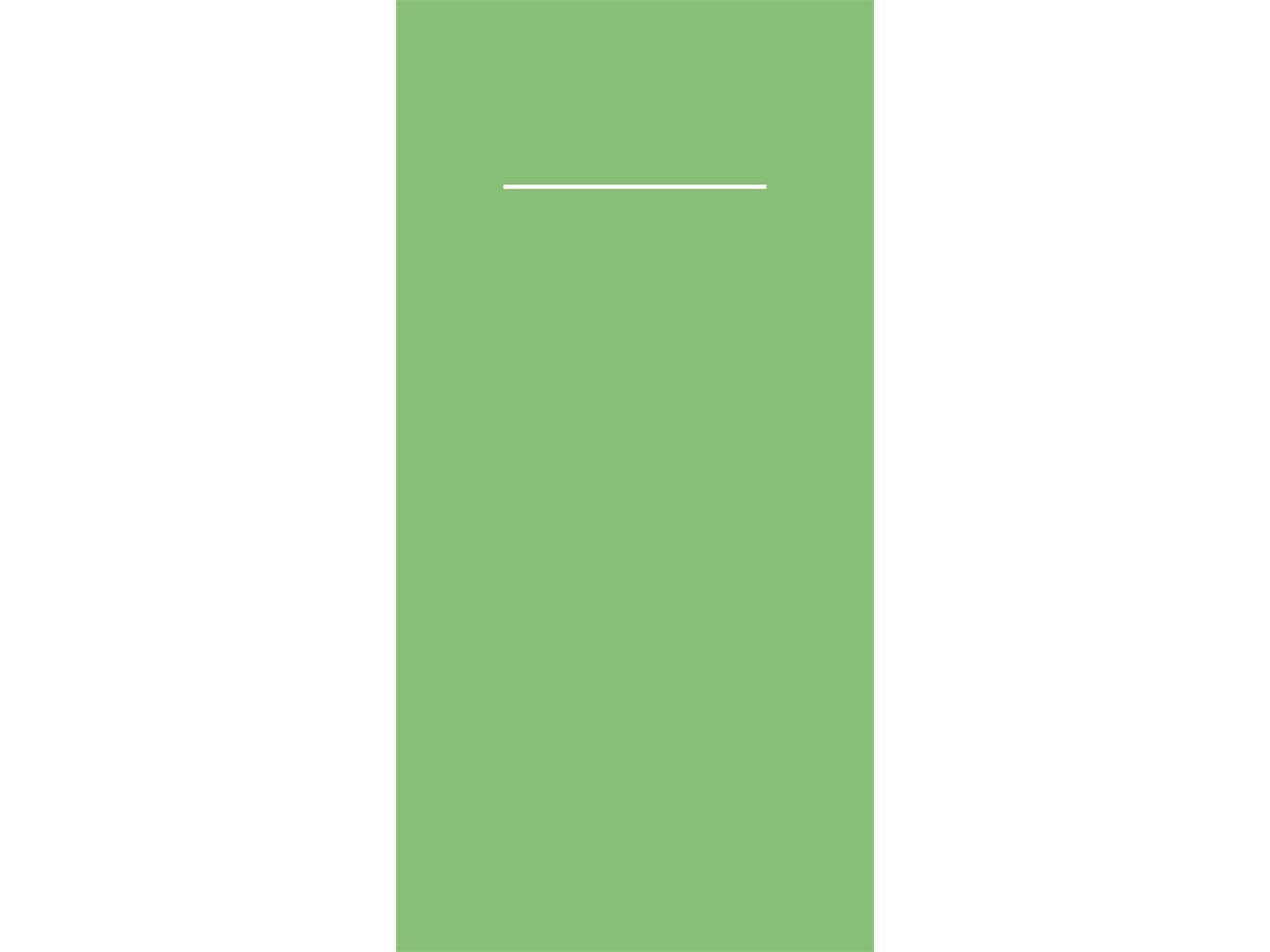 Besteckserviette Airlaid 60 gm2, 40x40cm 1/8 Falz, BASIC apfelgrün