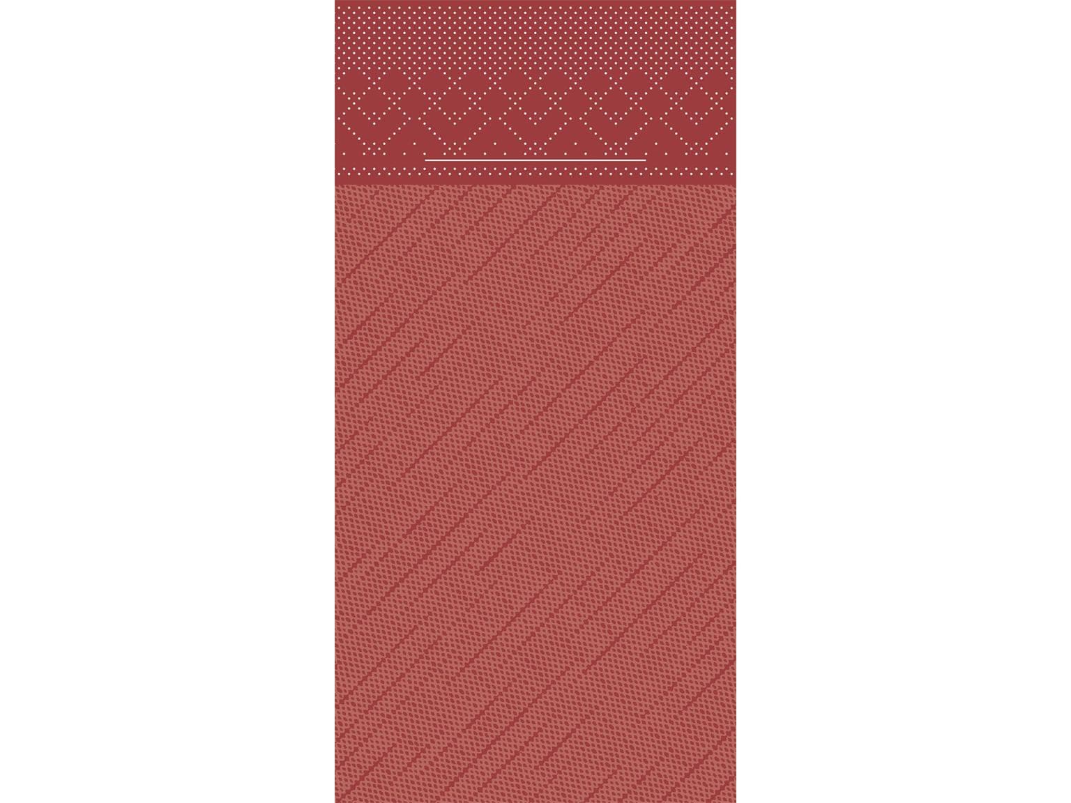 Besteckserviette Tissue-Deluxe, 40x40cm, 1/8 Falz, bordeaux