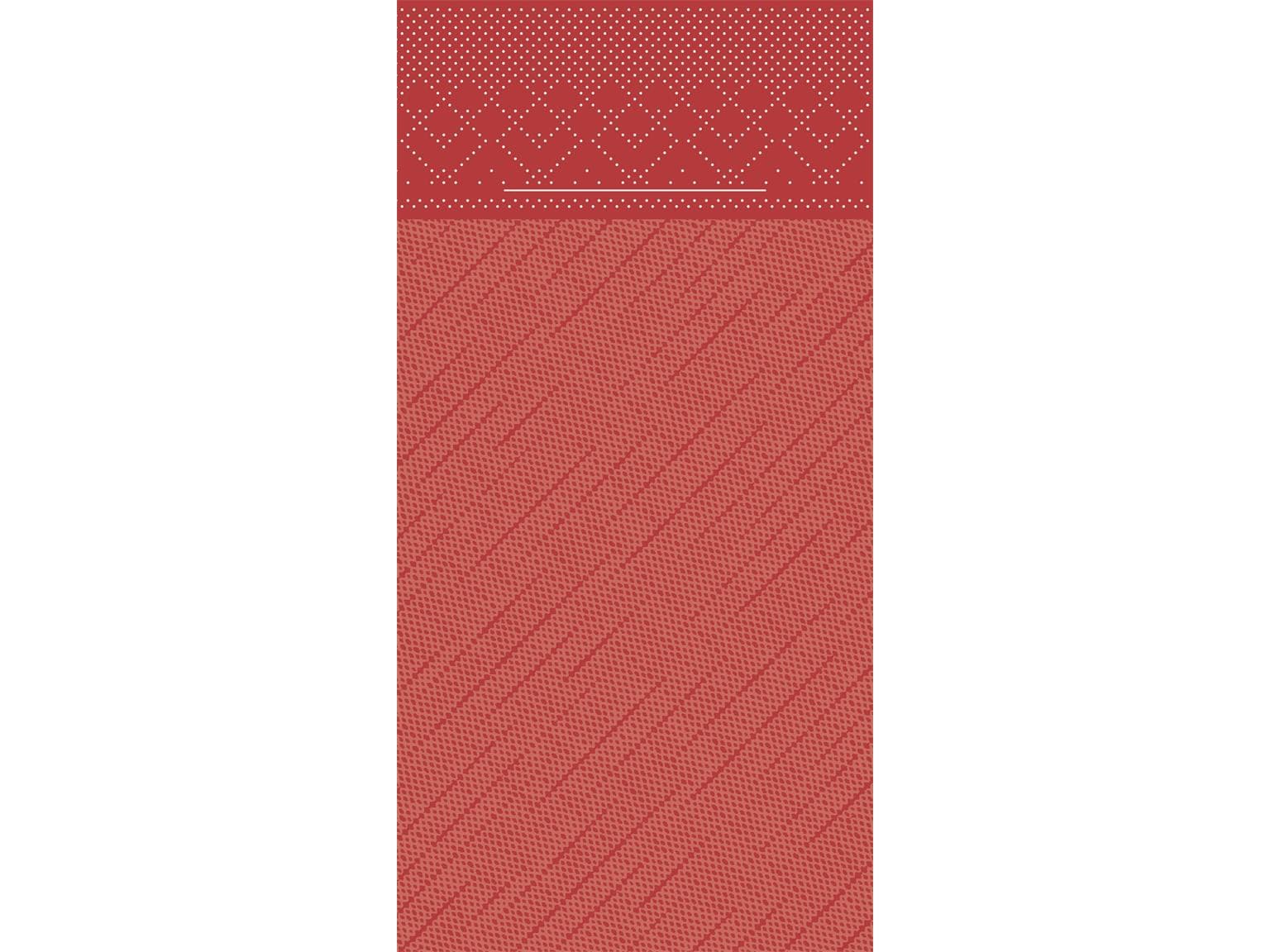 Besteckserviette Tissue-Deluxe, 40x40cm, 1/8 Falz, rot