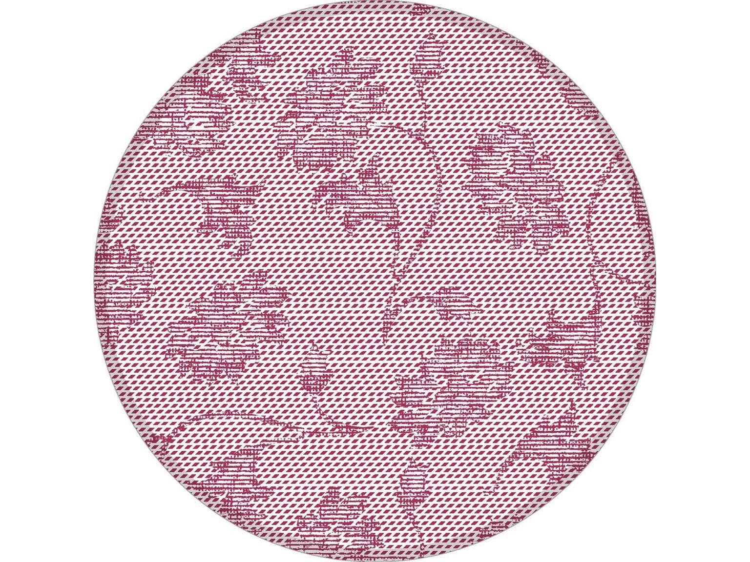 Dessous de verre en tissu 9-lg, ø 90 mm, "LISBOA" bordeaux